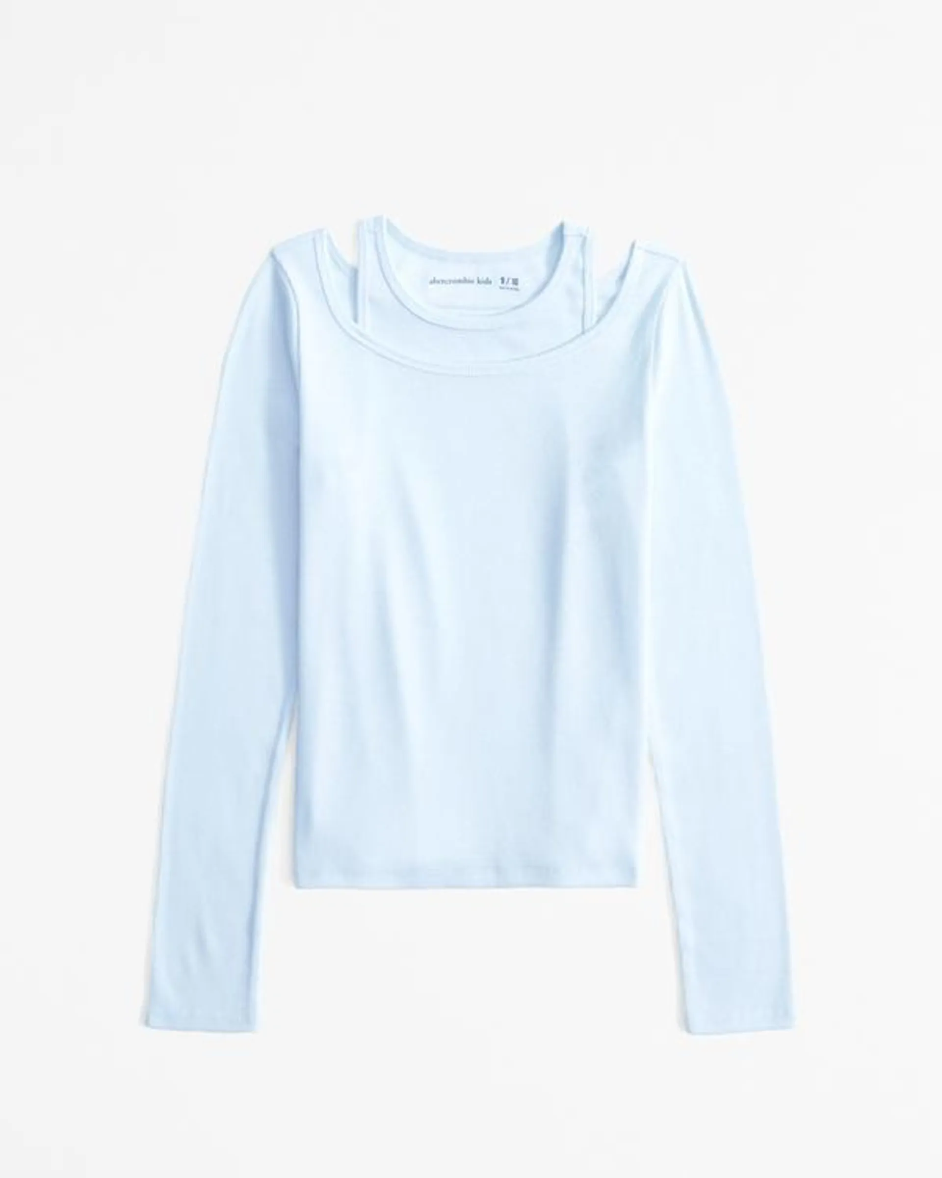 long-sleeve layerable rib tee