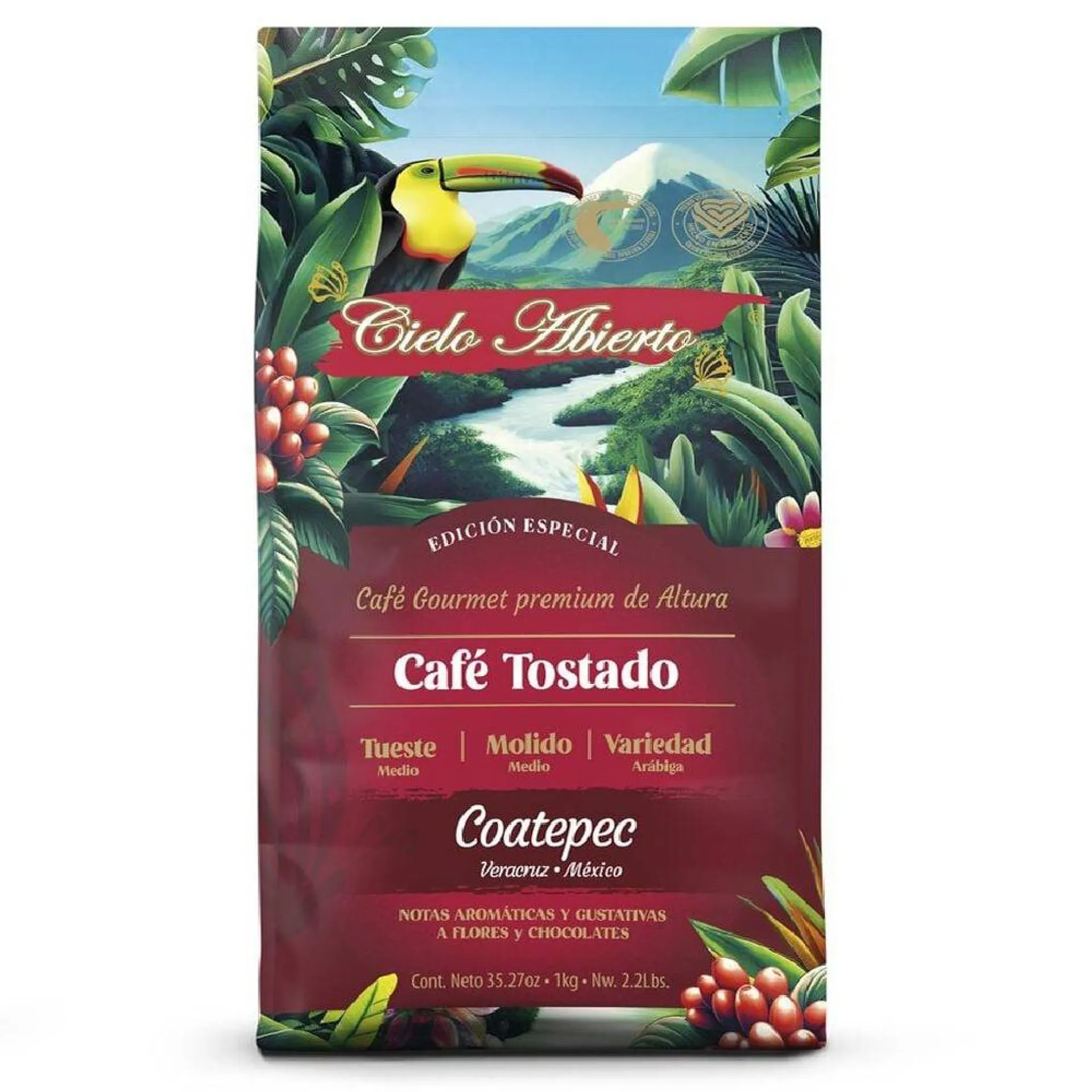 Café Tostado Molido Cielo Abierto 1Kg