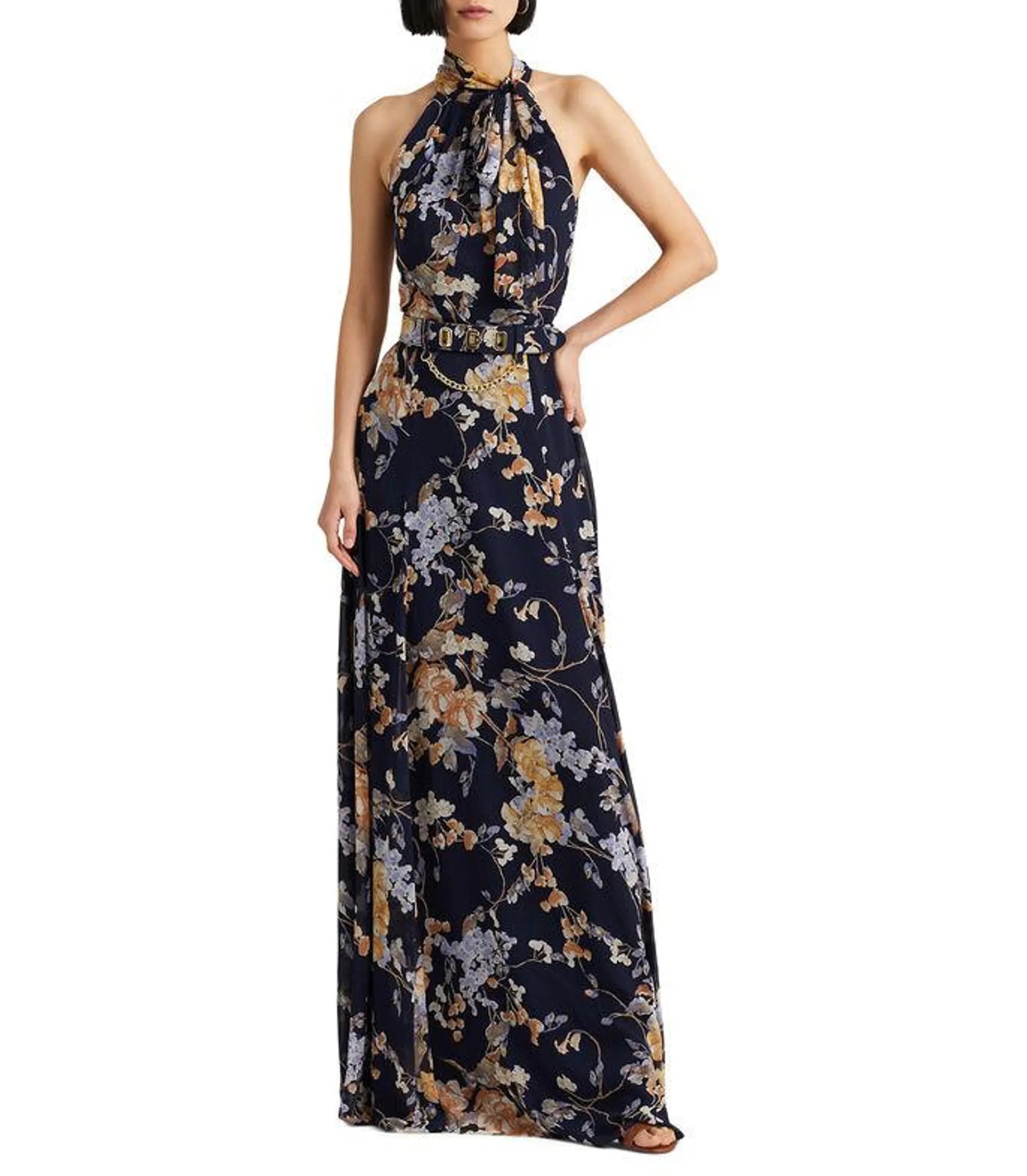Vestido de fiesta Maxi sin mangas con flores Tyianna Mujer