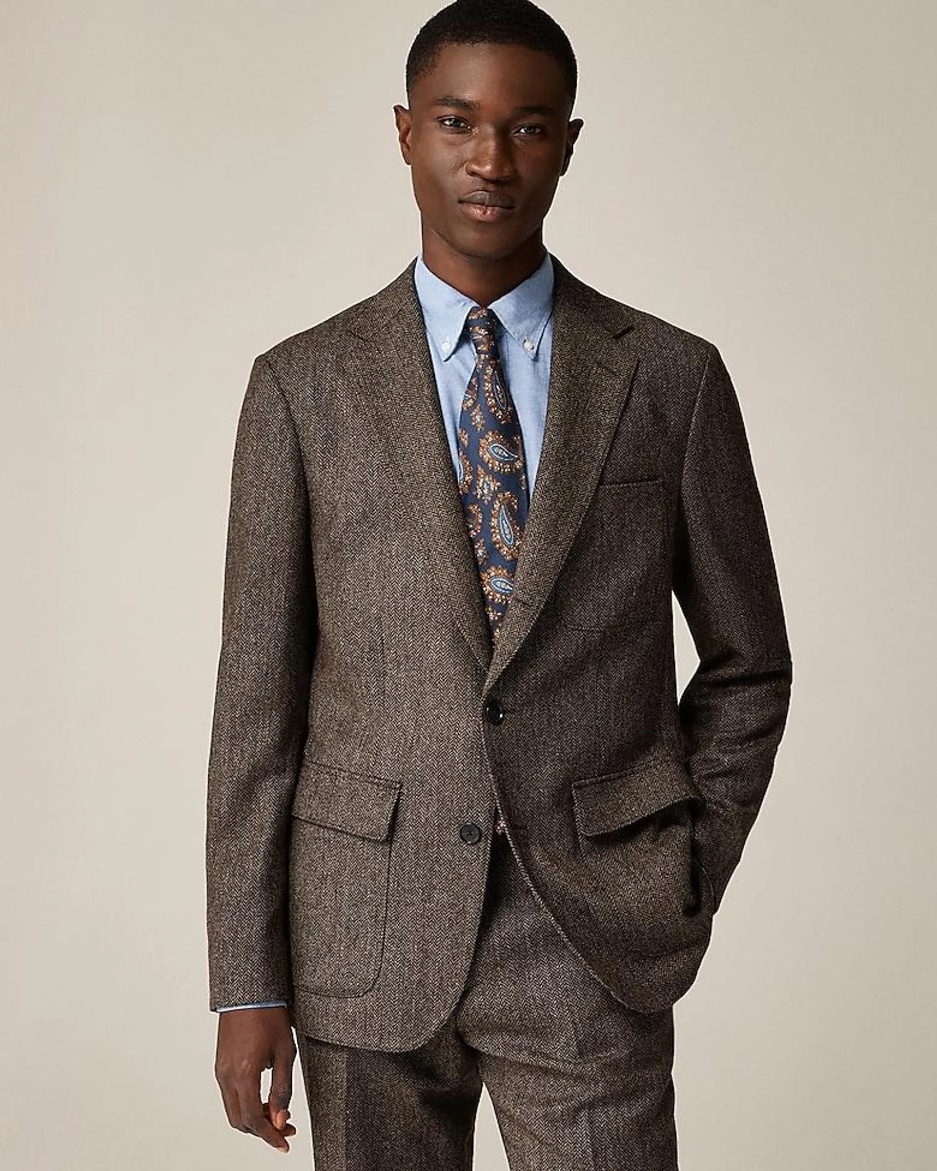 Crosby Classic-fit suit jacket in English merino wool