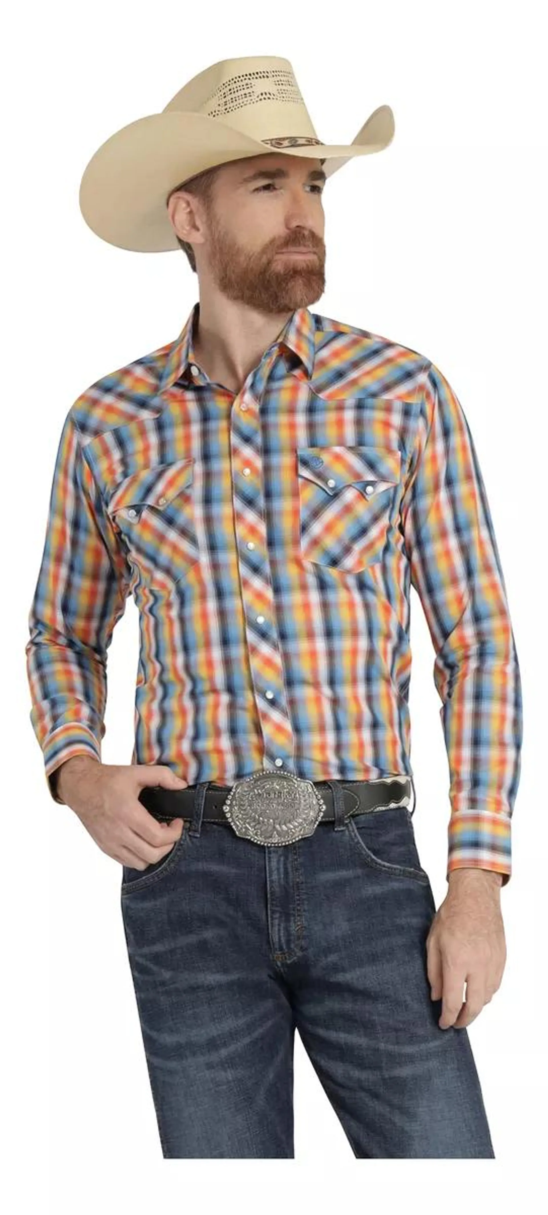 Camisa Vaquera Hombre Wrangler Slim Fit Manga Larga 450