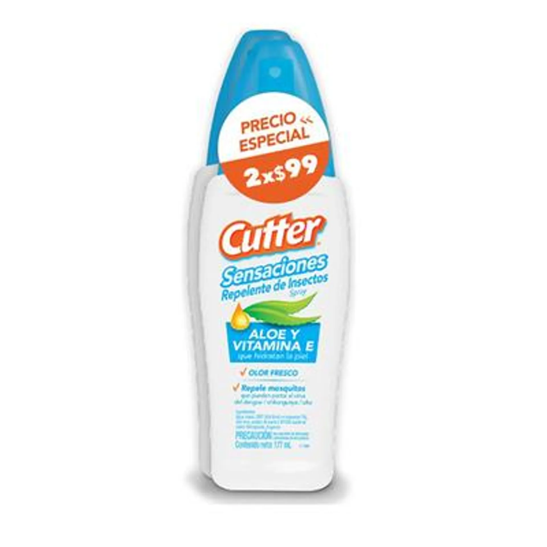 REPELENTE CUTTER SENSACIONES 177 ML 2 PIEZAS