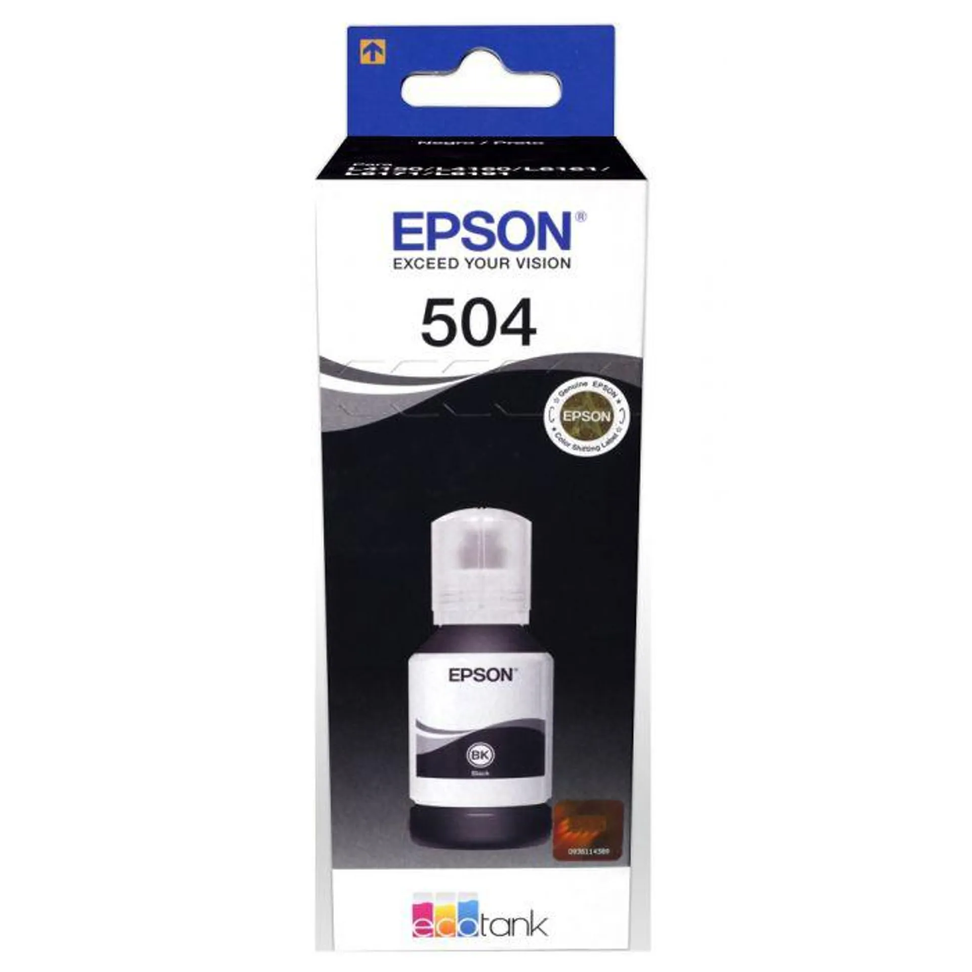 Botella Tinta Epson T504120 P/L4150/L4160 Negro