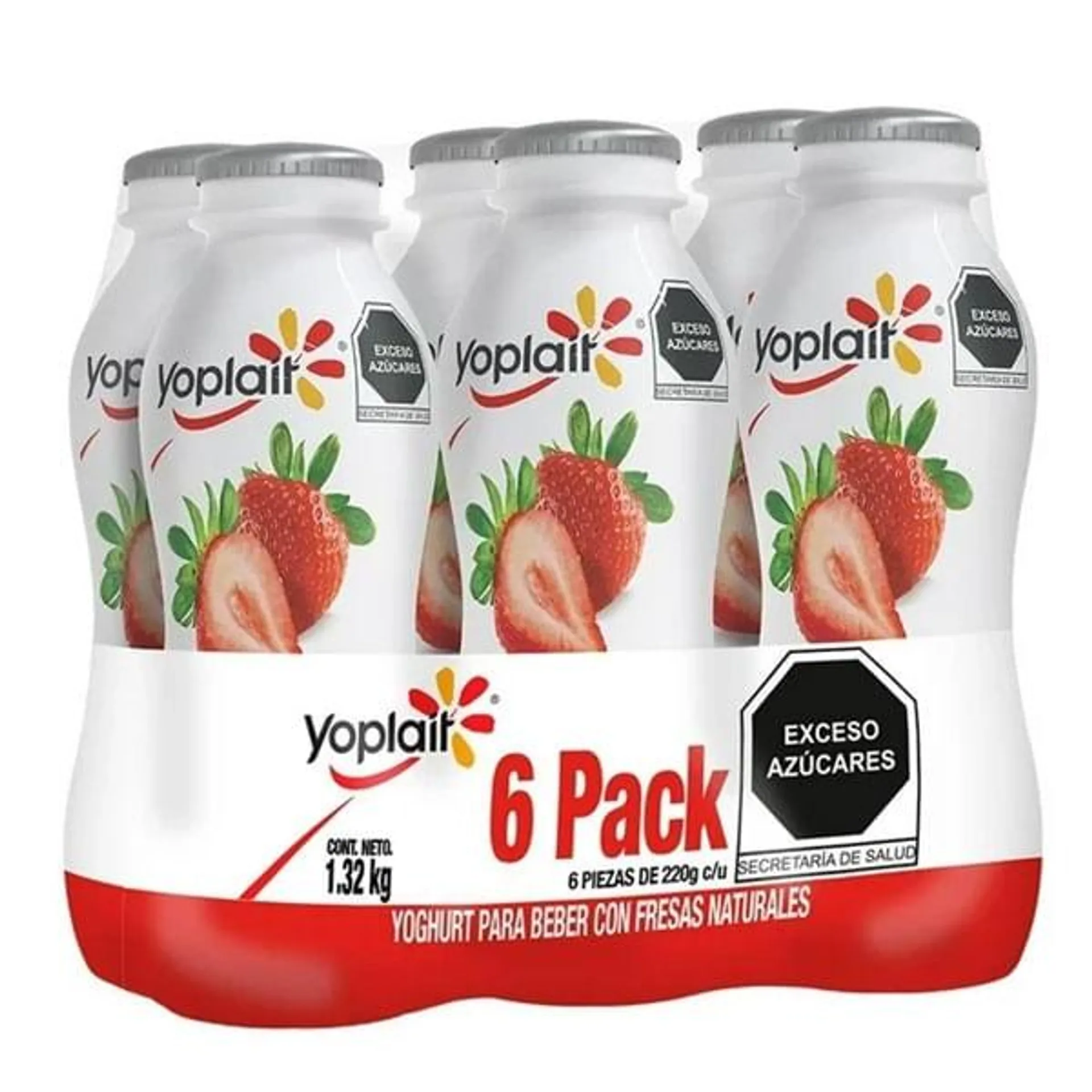 Yoghurt Yoplait bebible fresa 6 pack