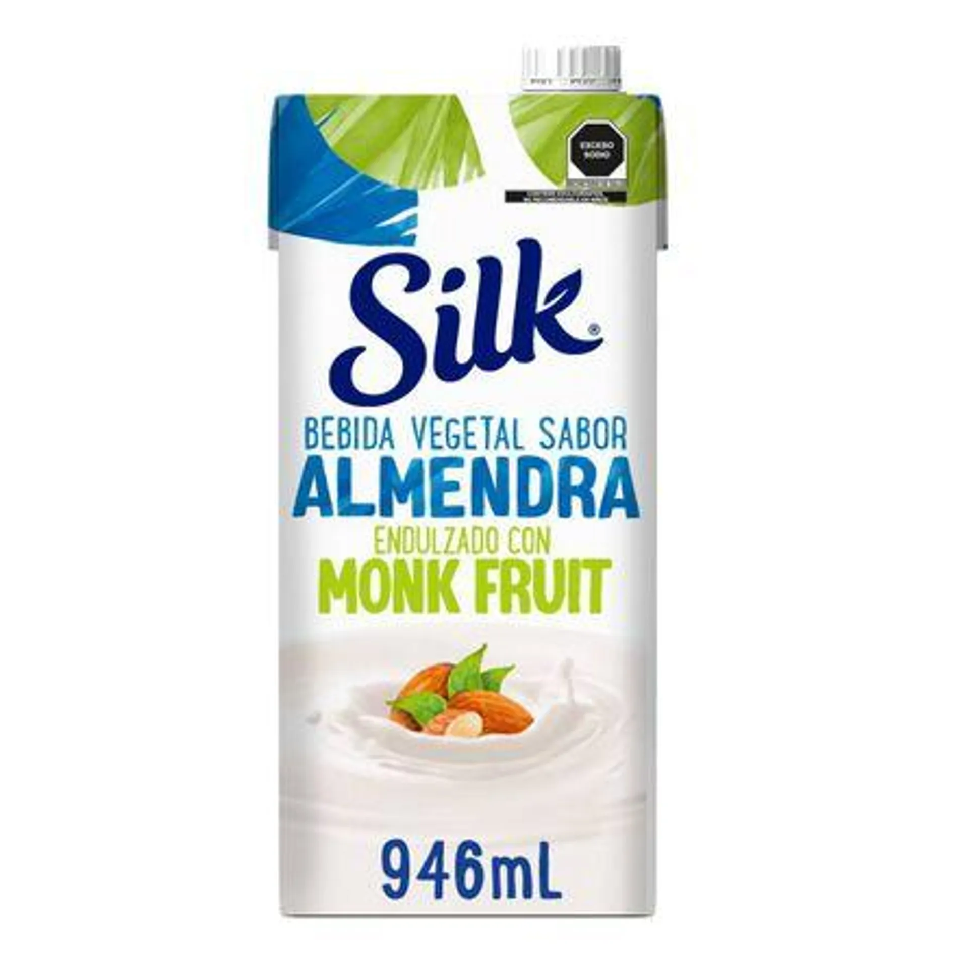 Silk Alimento Líquido de Almendra sin Azúcar Endulzado con Monk Fruit 946mL