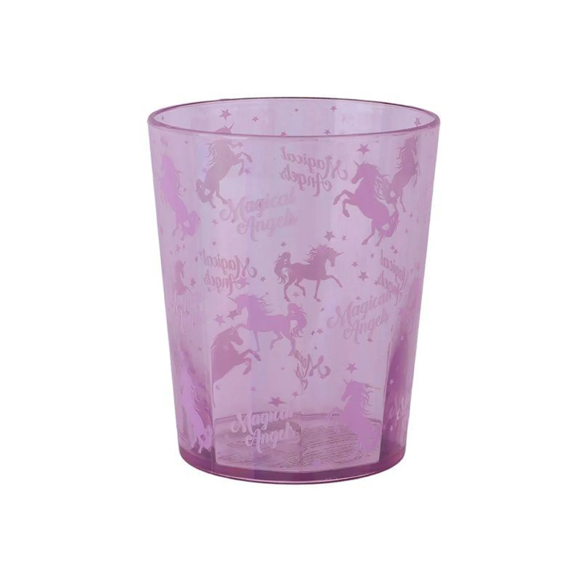 Vaso Para Baño Unicorn Dream Plástico Tornasol Morado 9.5x8 cm