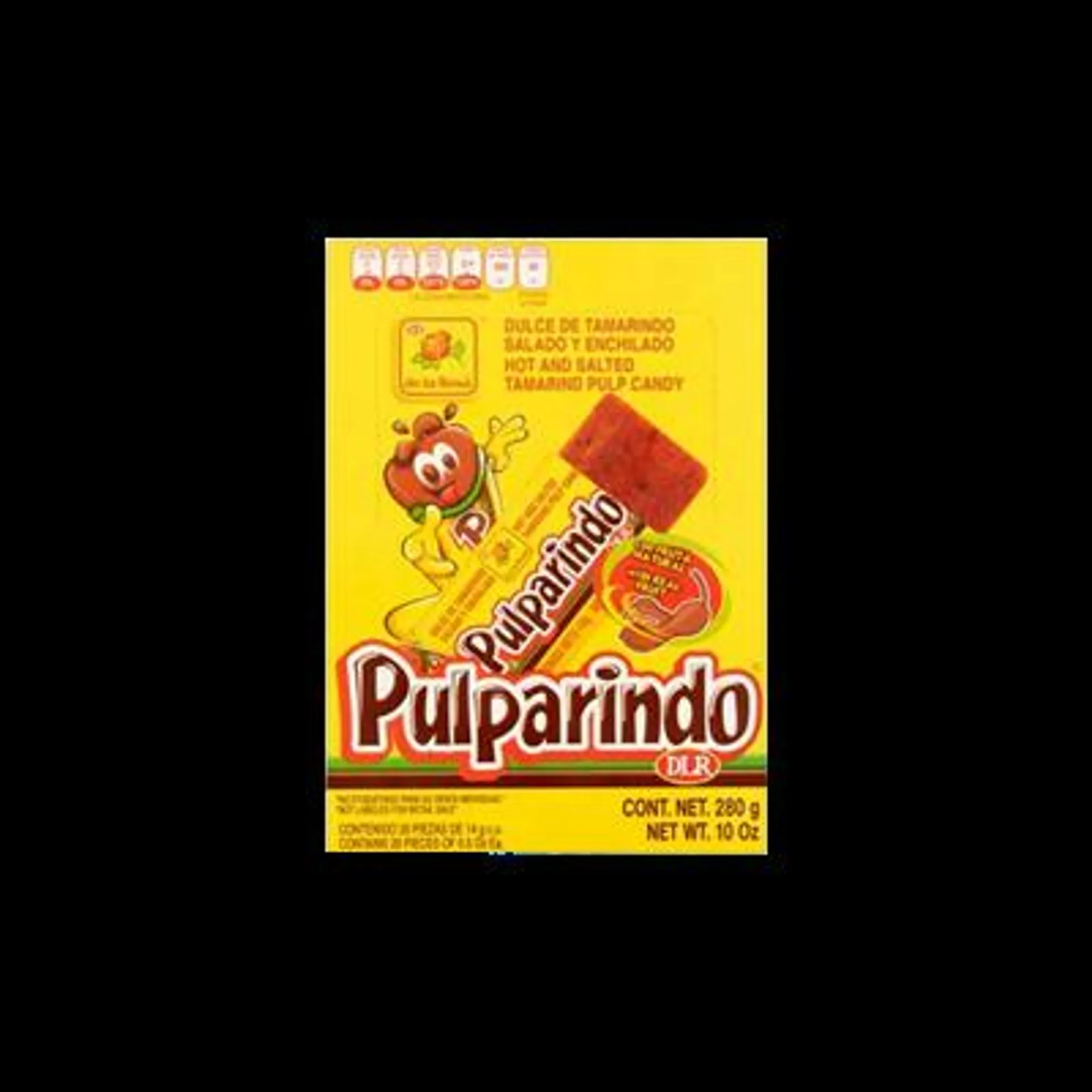 DULCE ENCHILADO TAMARINDO PULPARINDO 20 PZ DE LA ROSA 280 GRAMOS