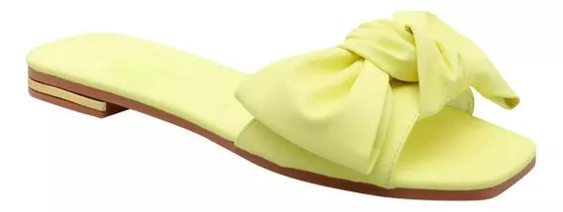 Sandalias Para Mujer Chanclas Piso Menny Amarillo Fareli