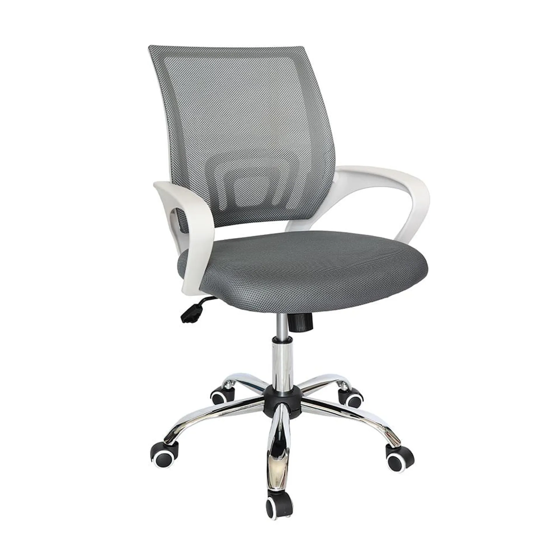 Silla Secretarial Con Brazos Malla Ecochair Blanca Ecochairbl