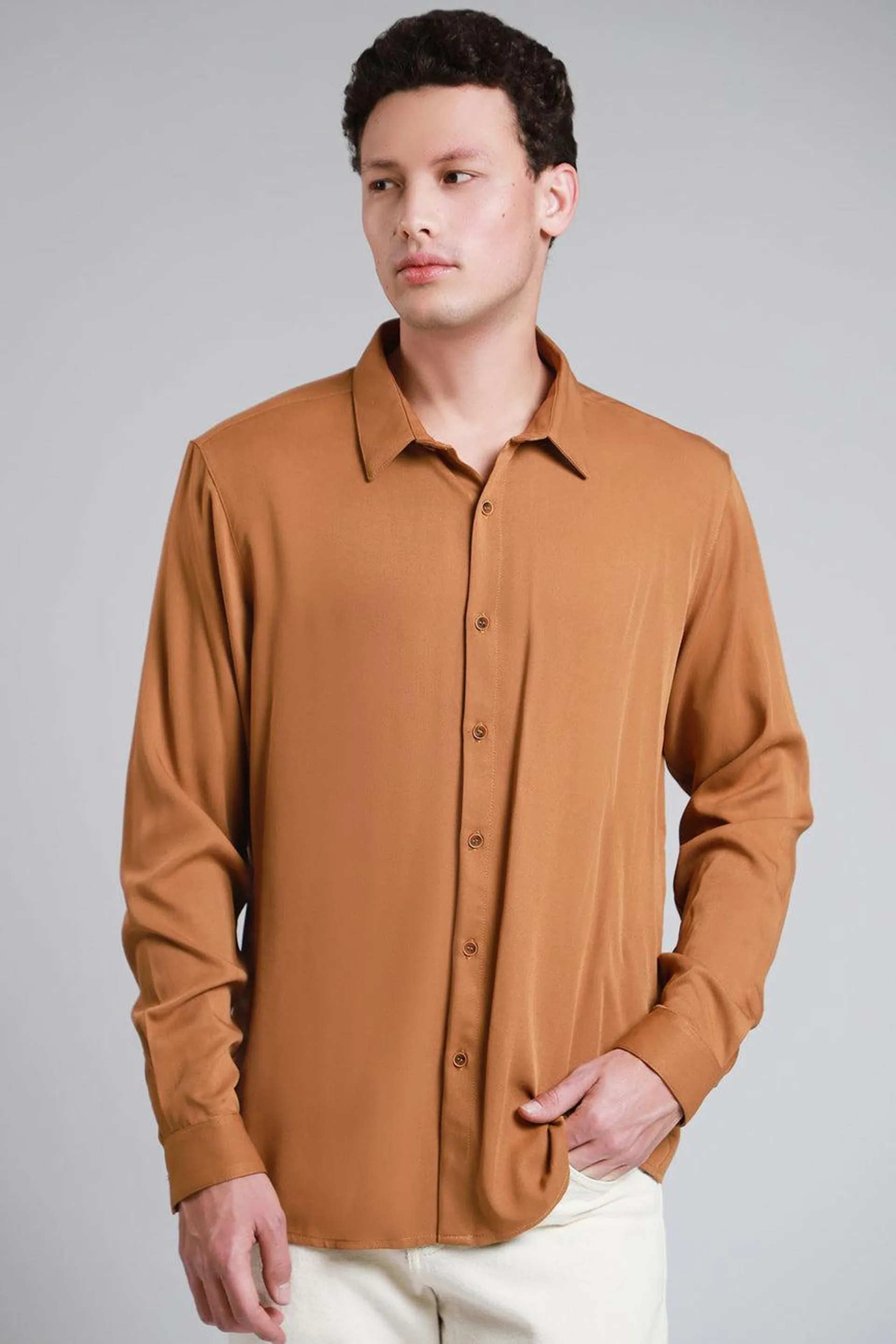 Camisa Formal Color Café