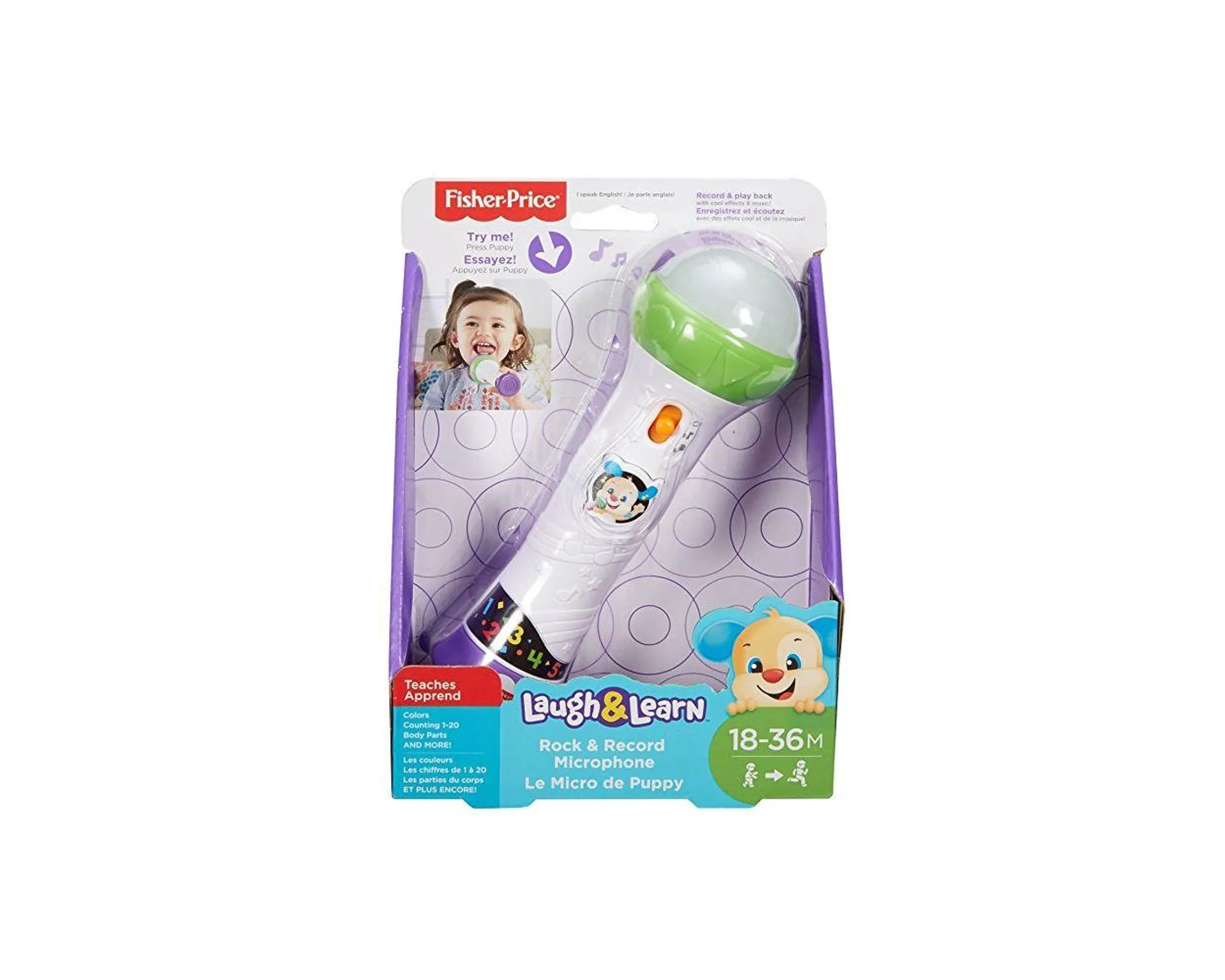 Fisher-Price Ríe y Aprende Micrófono Graba y Canta