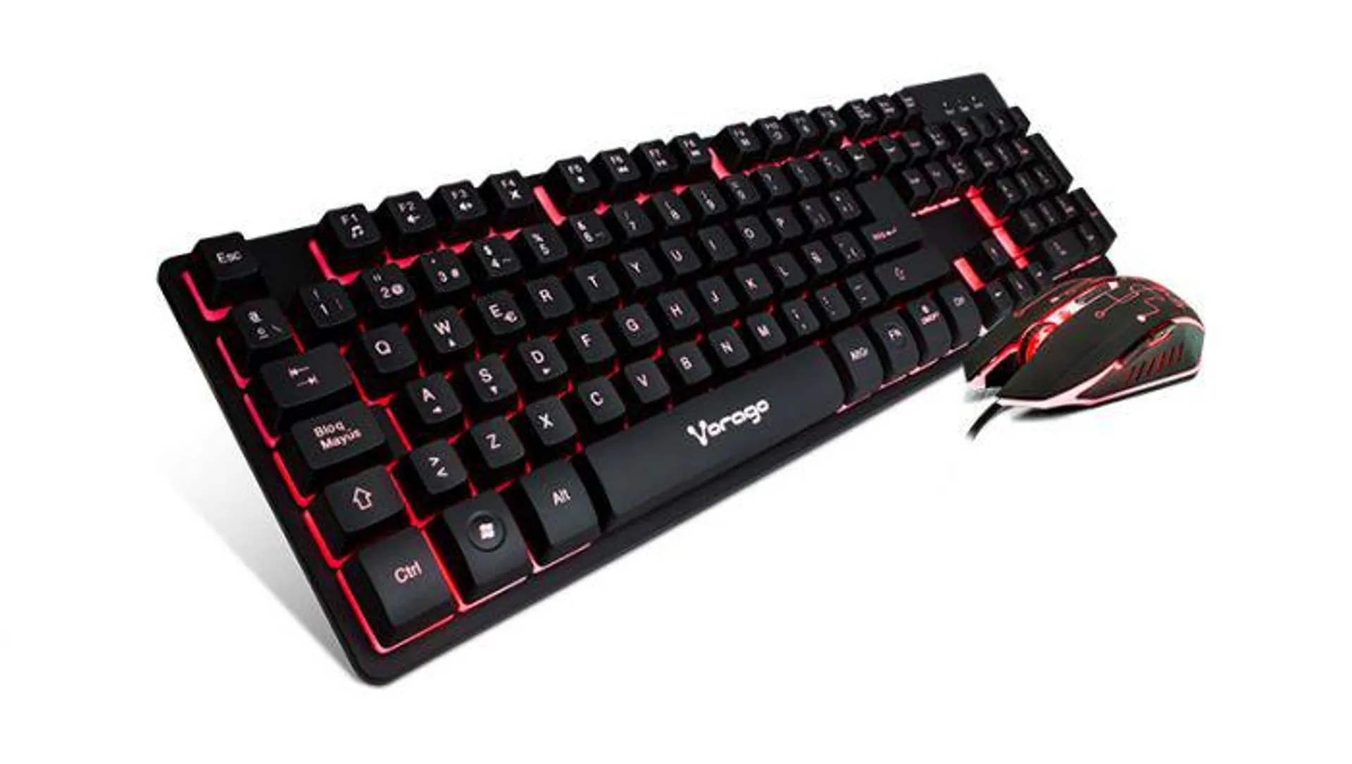 Kit Mouse Y Teclado Vorago Gamer Km-500 Retroiluminado 3200 Dpi