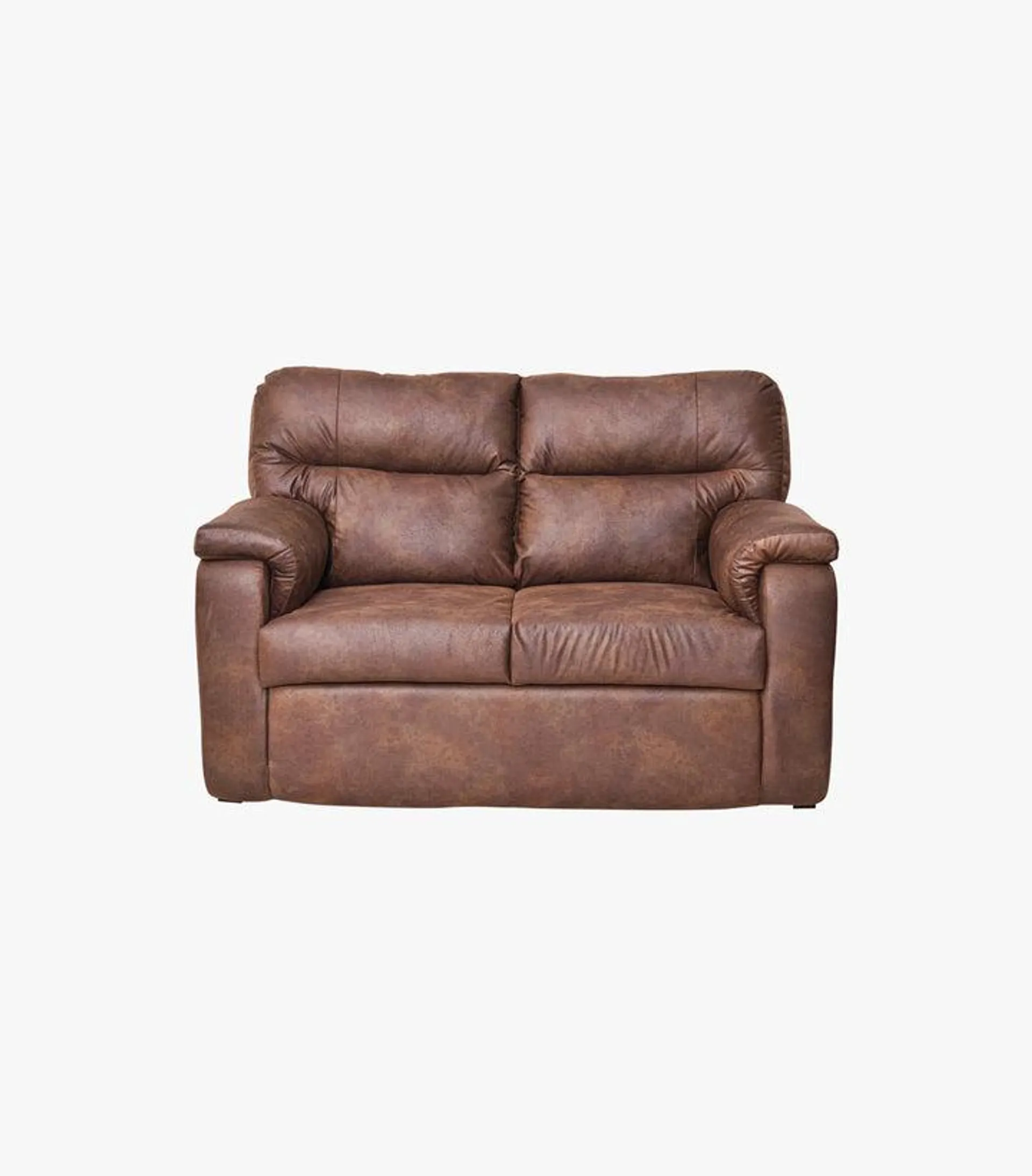 Love Seat Kylian de tela color Chocolate
