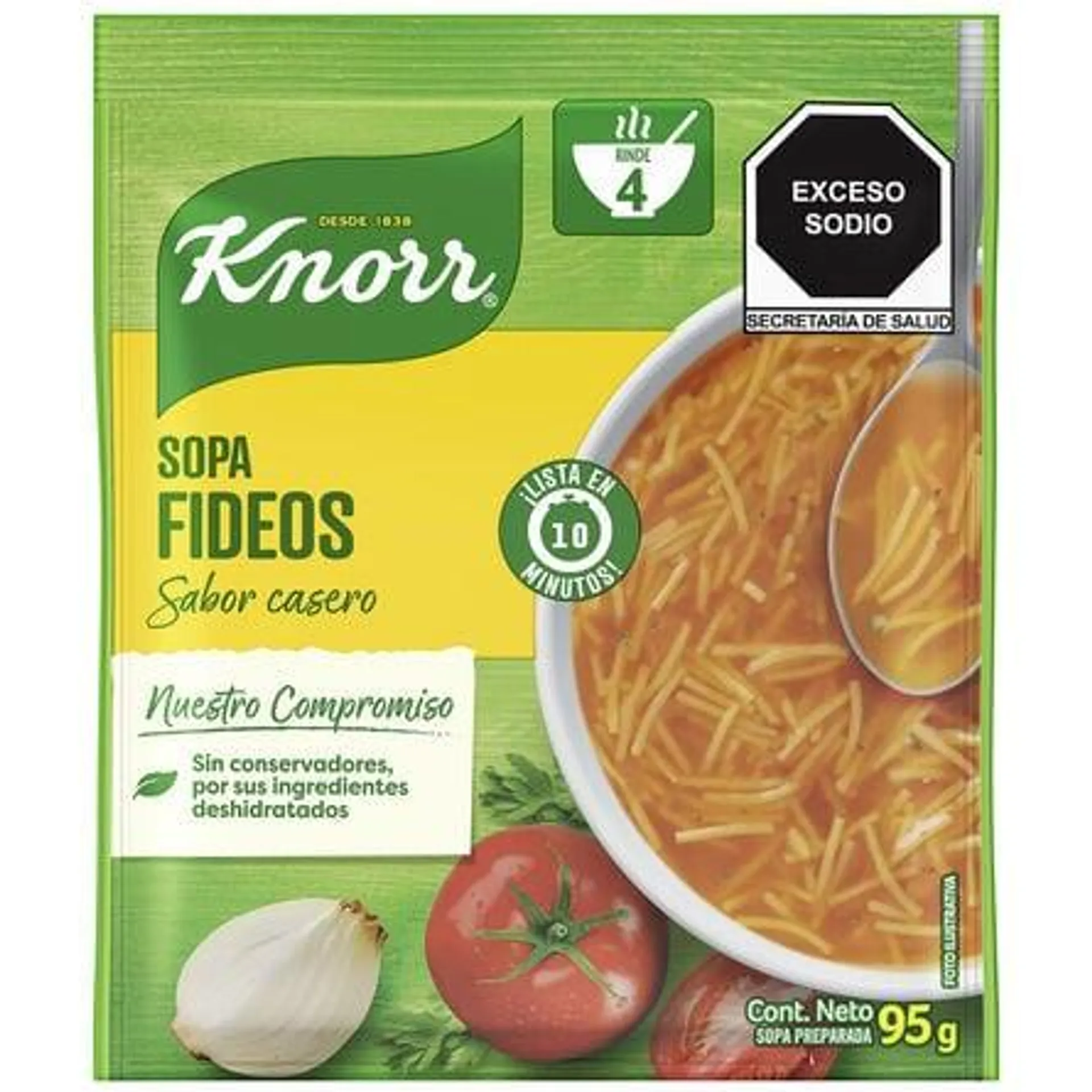 Sopa de Fideo con Tomate Knorr 95 g