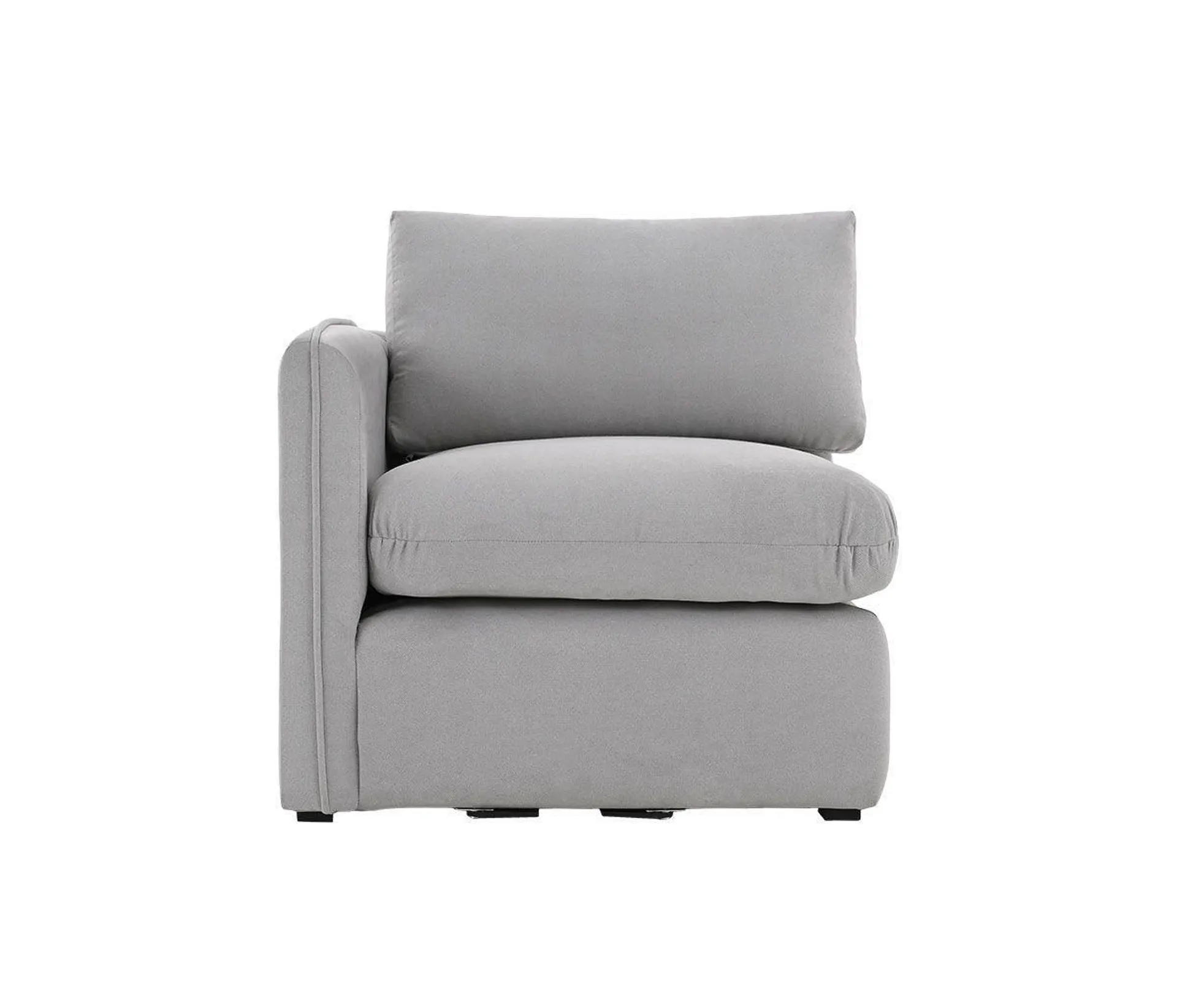 Sillón con brazo izquierdo Bossano - Gris claro