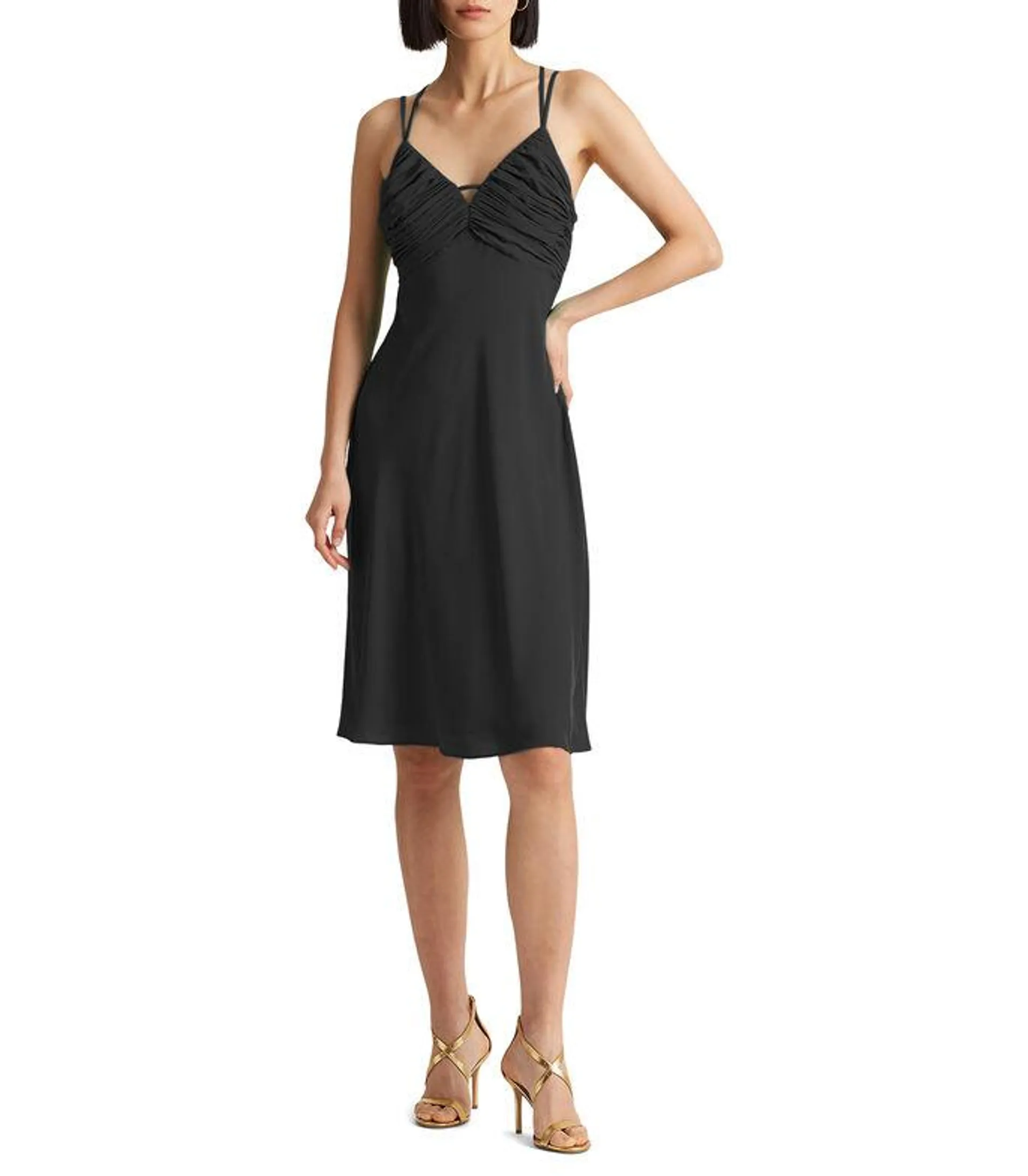 Vestido formal midi sin mangas liso Sokalie Mujer