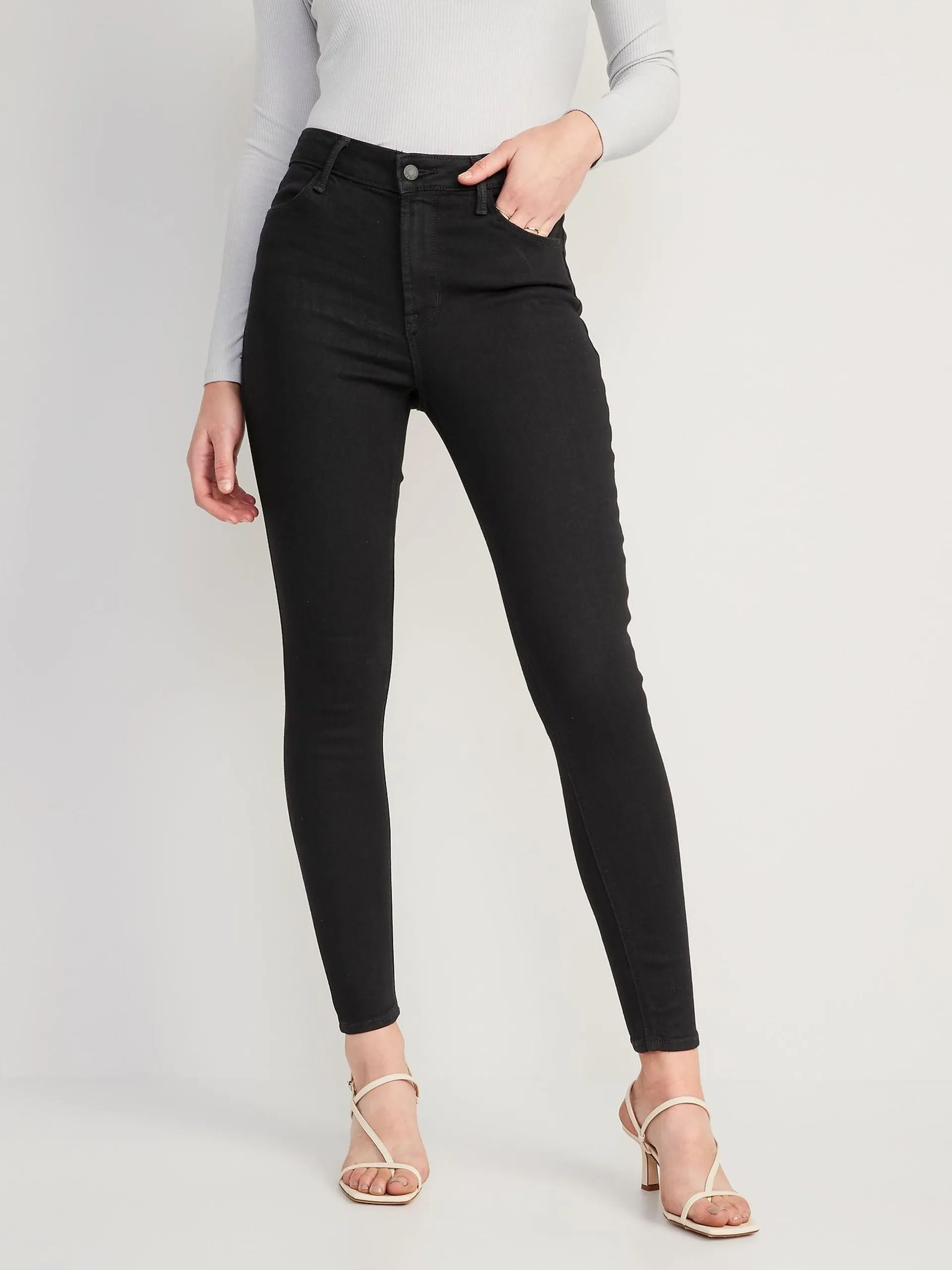 Jeans Old Navy High-Waisted Wow Black Super-Skinny para Mujer