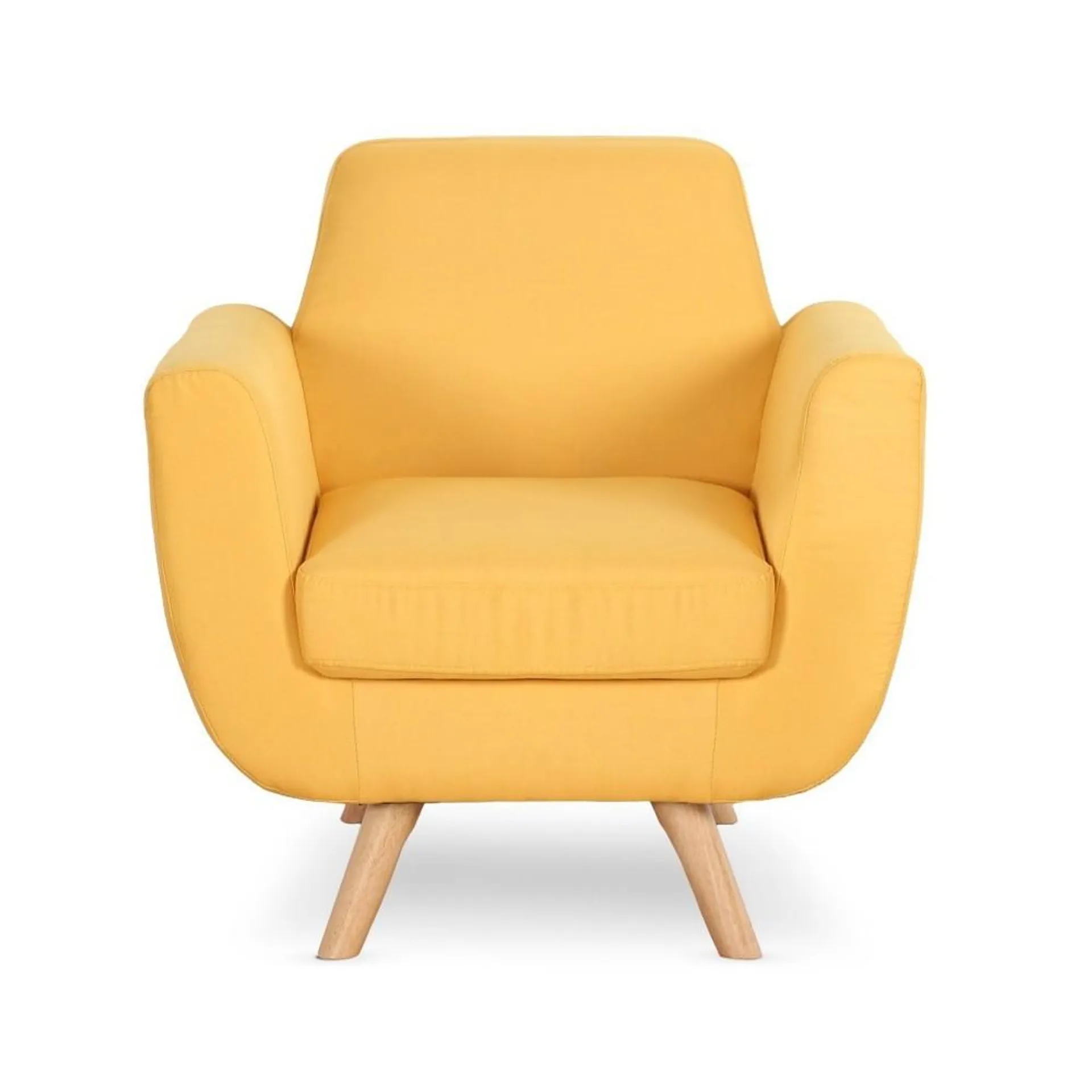 Prado - Sillón estilo moderno en tela color amarillo