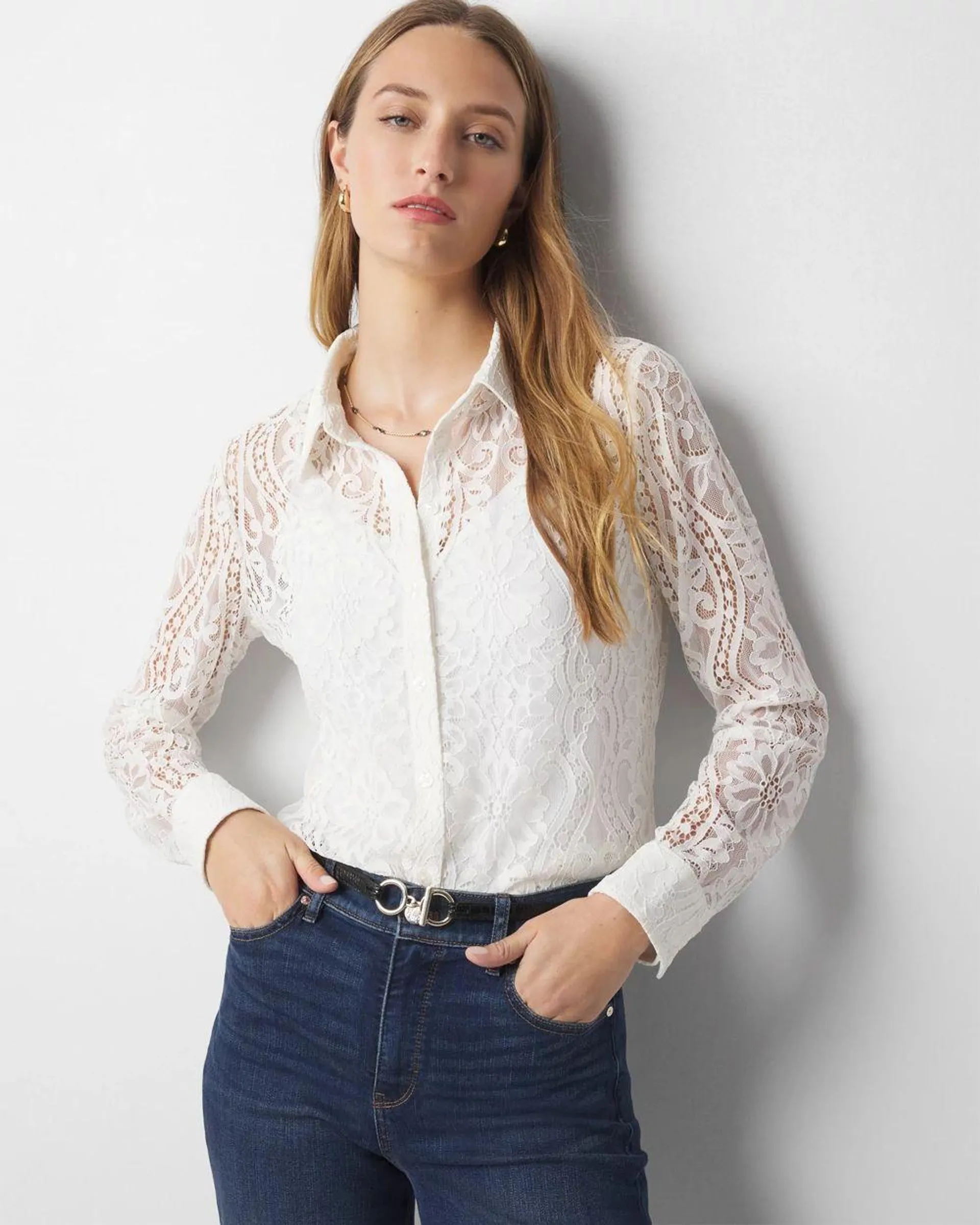 Long Sleeve Lace Shirt