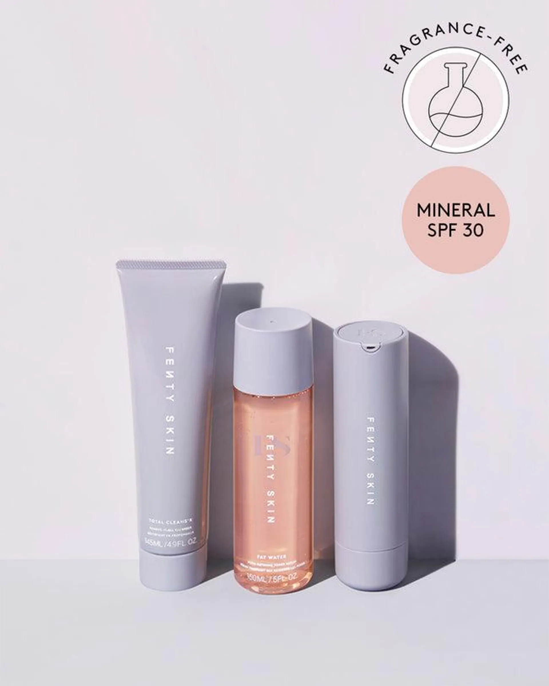 Fenty Skin Fragrance-Free Start’rs Full-Size Bundle with Mineral SPF