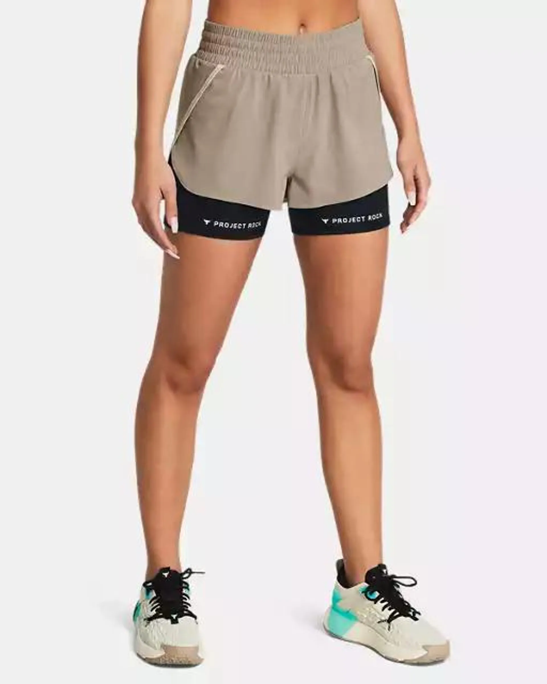Shorts Project Rock Flex Woven Leg Day para mujer