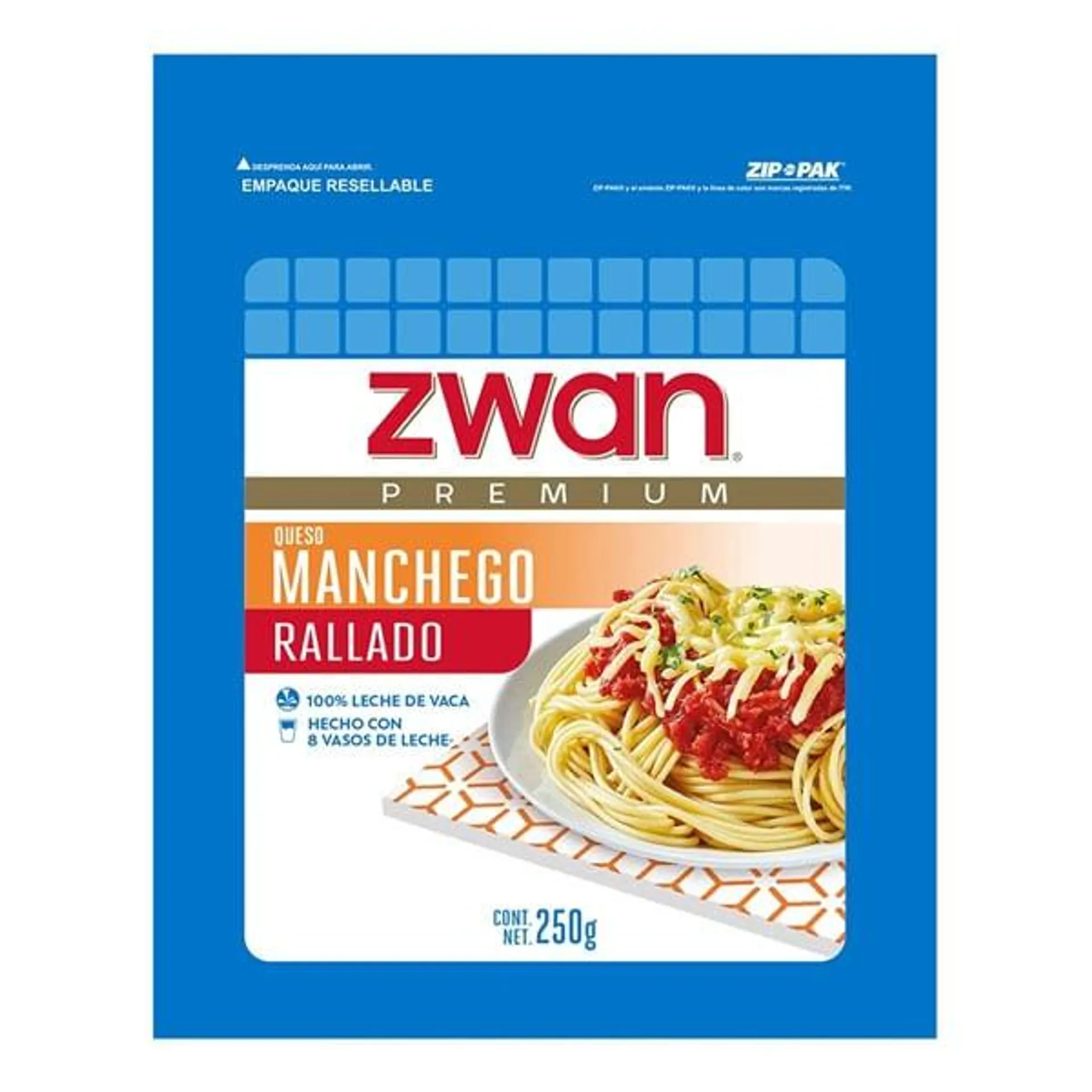 Queso Zwan manchego rallado 250 g