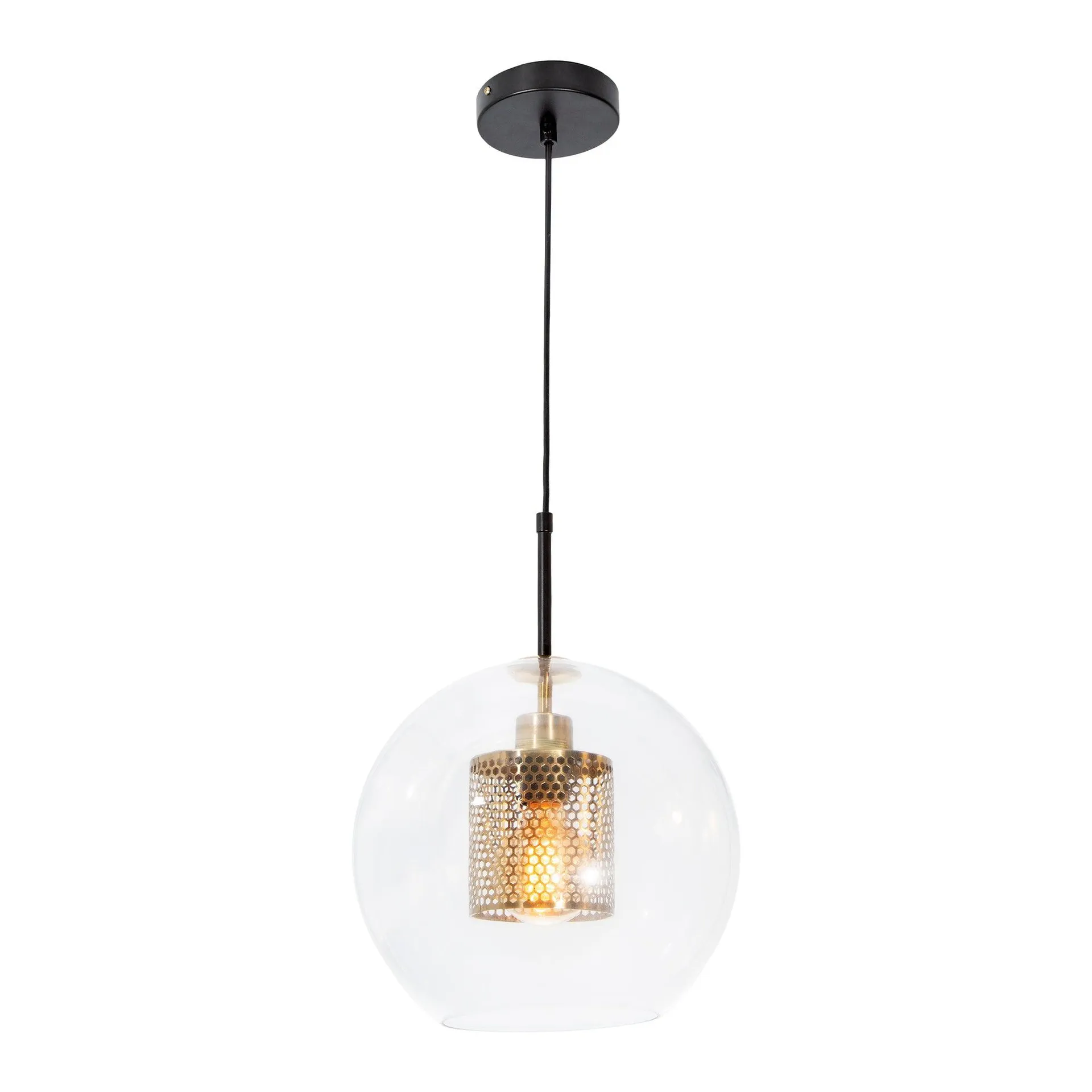 Lámpara Colgante Opulent Lights Negro Dorado E27 40w 1 Luz