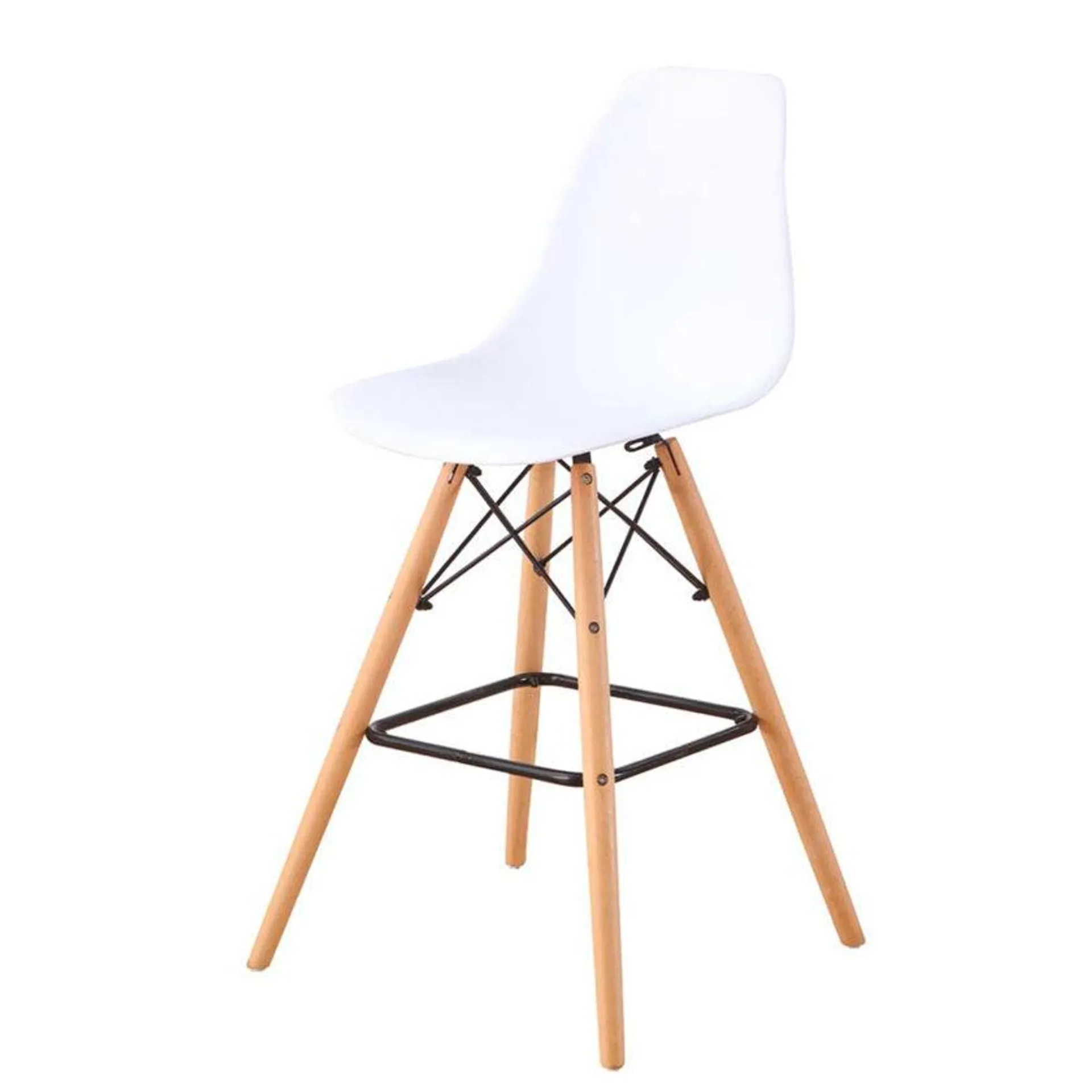 Set 2 sillas tipo bar réplica Eames – Blanco
