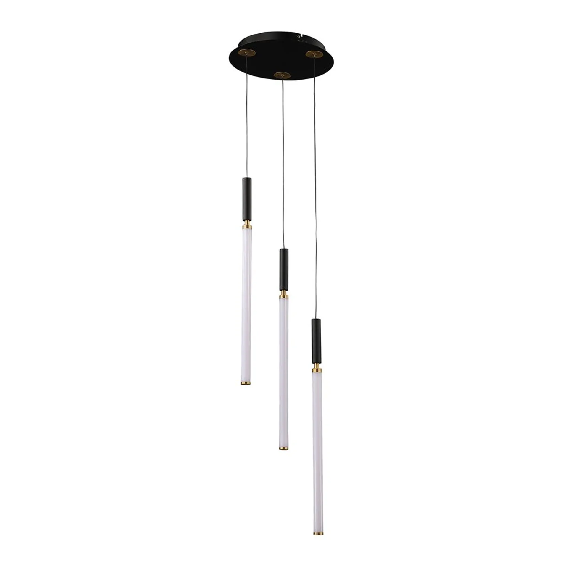 Lampara colgante LED de tubos 3 luces 15W con cable de 3m