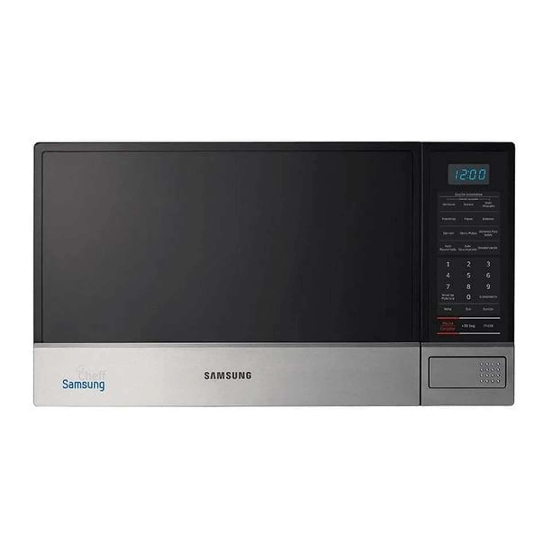 Horno de Microondas Samsung 1.1 Pies Cúbicos Negro con Placa de Acero