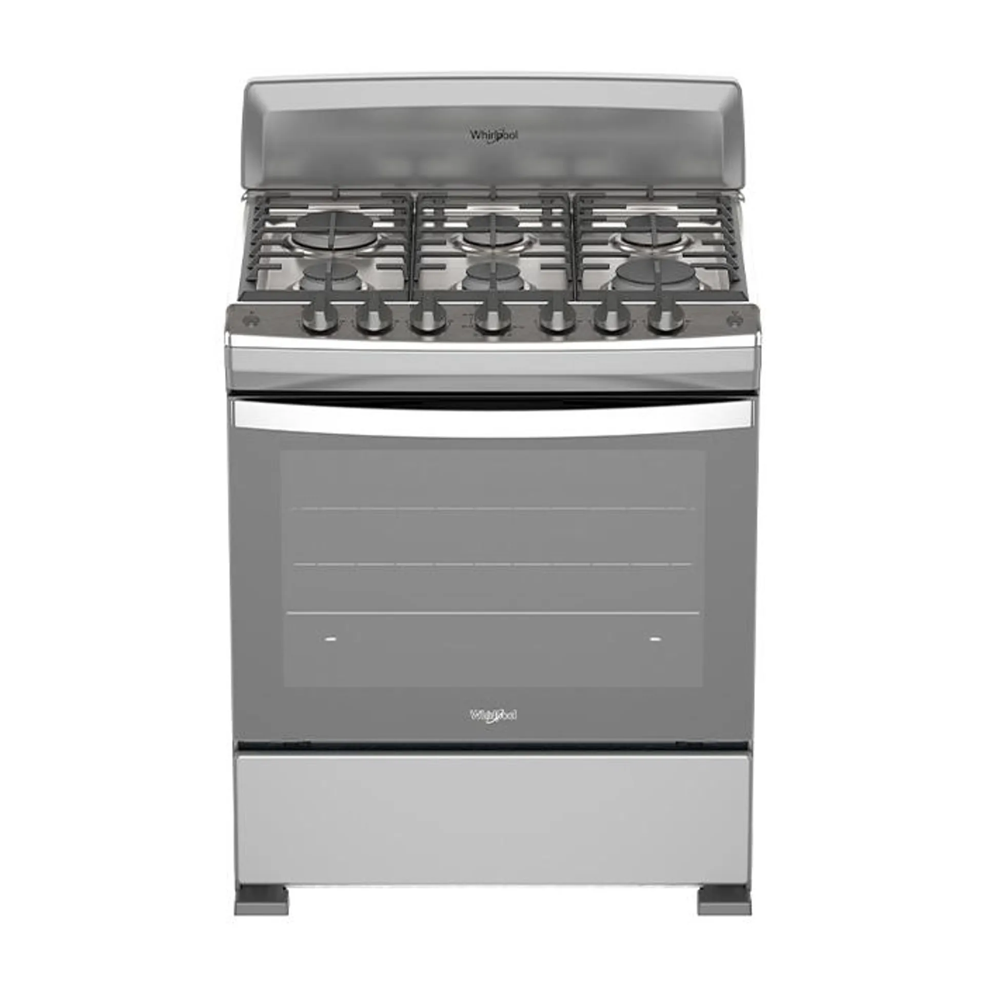 Estufa de piso Whirlpool de 30″ con 6 quemadores y encendido electrónico
