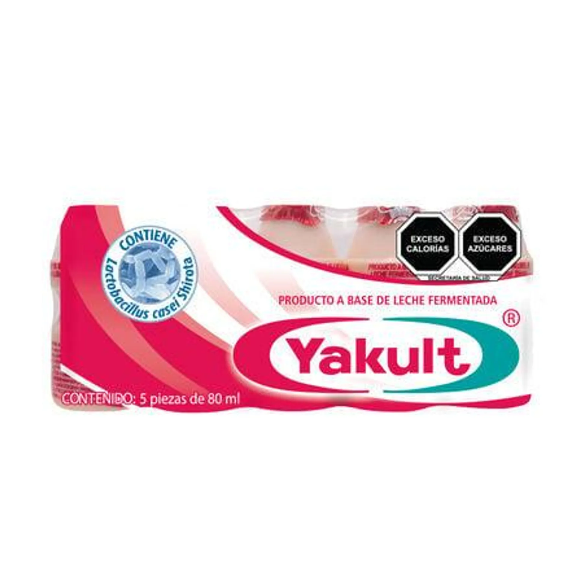 Bebida Láctea Fermentada Yakult 5 Piezas de 80 ml c/u