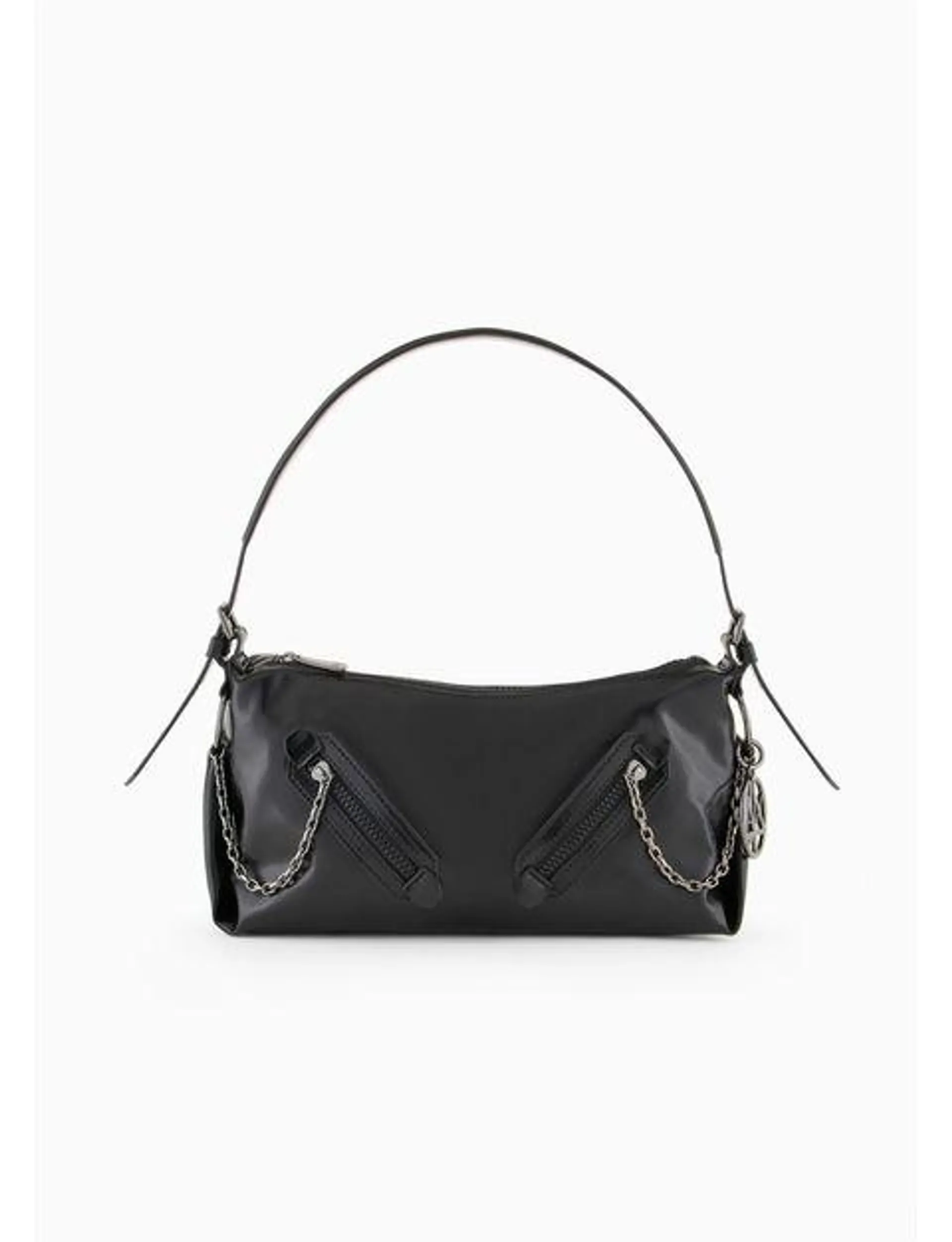Bolso bandolera con cremalleras decorativas