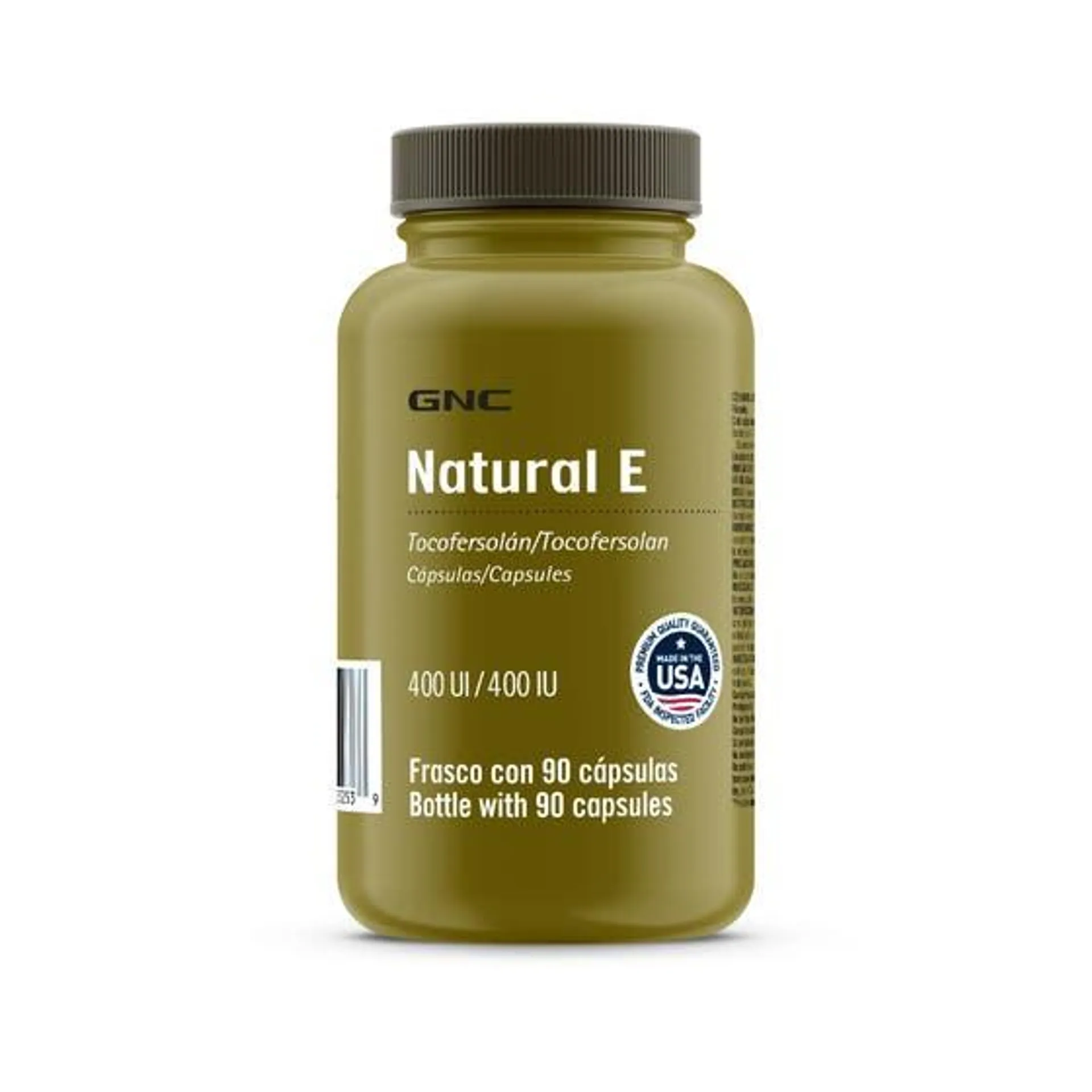 Natural E Vitamina E 400 UI GNC 90 Cápsulas