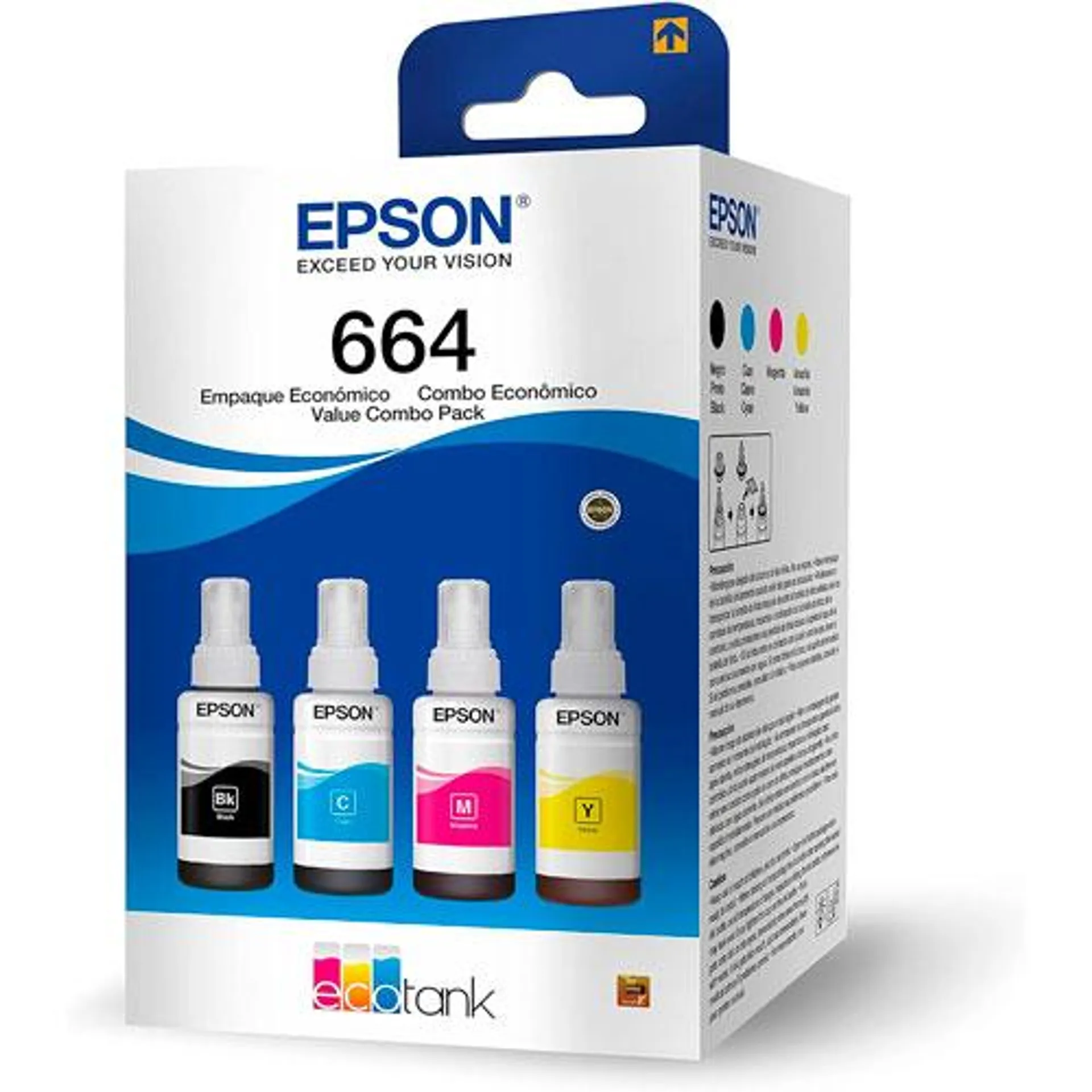 Cartucho inkjet Epson T664520-4P 4/Paq negro/color