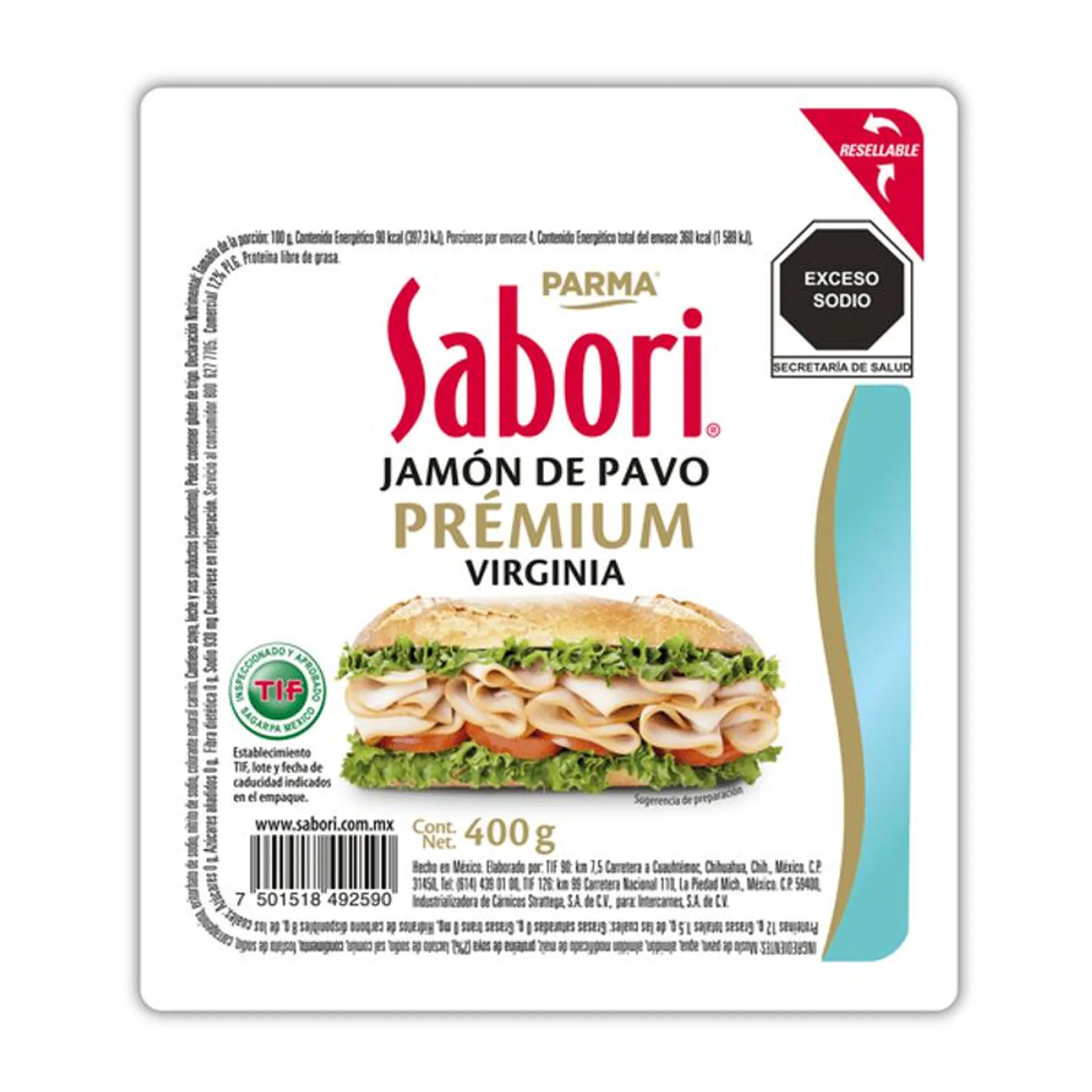 Sabori Jamon de Pavo Virginia Premium 400 g