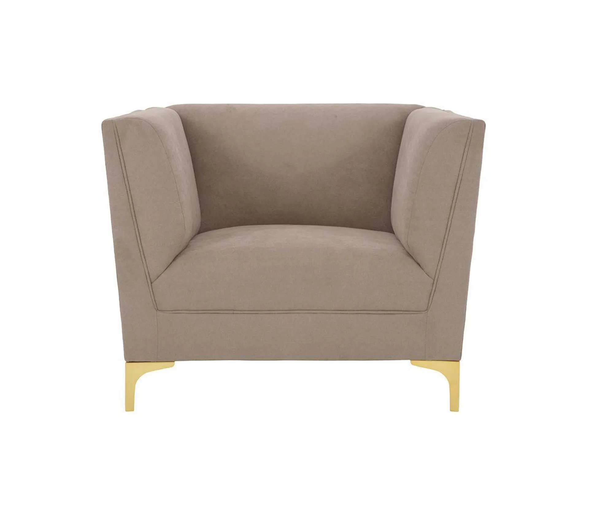 Sillón Navarra pata dorada - Taupe