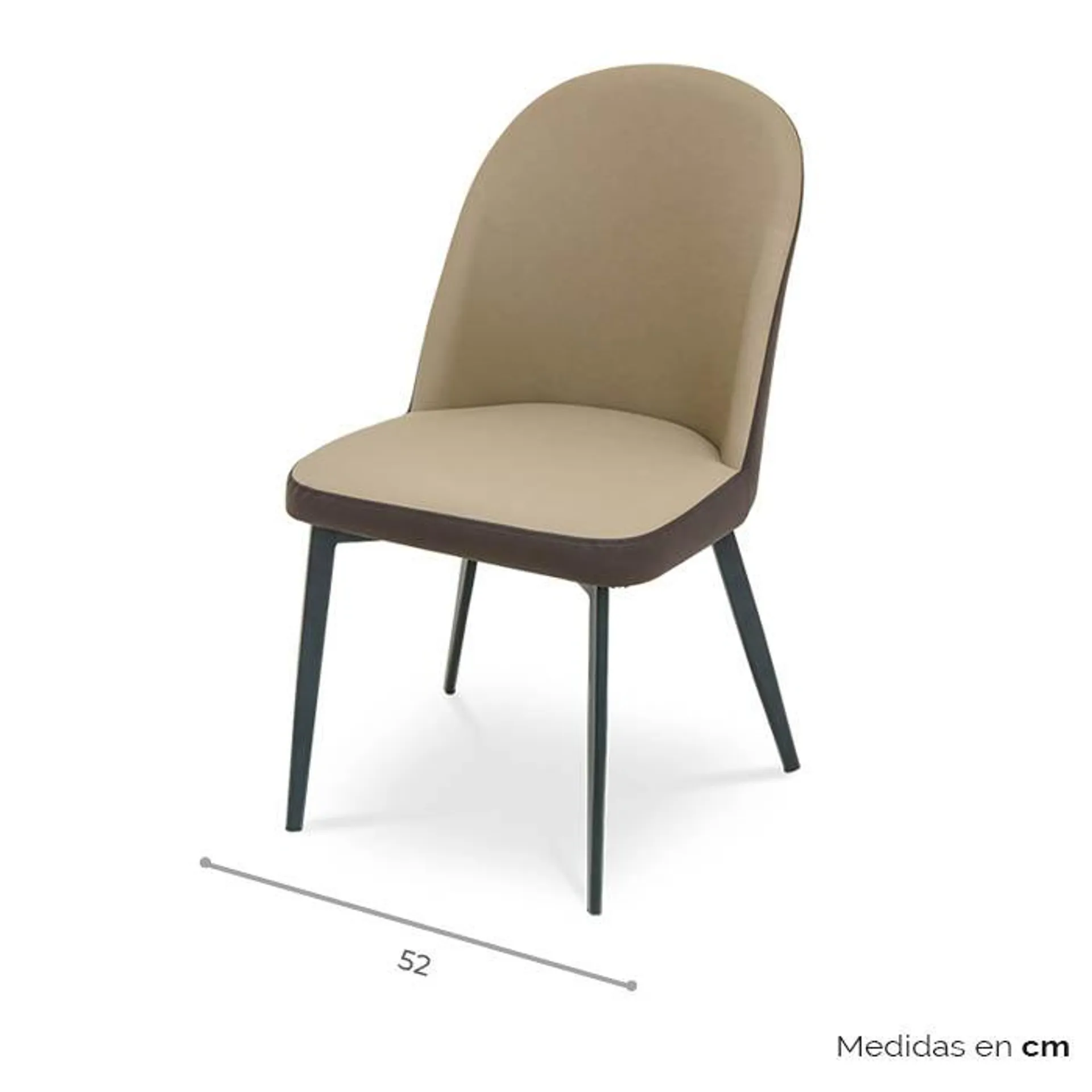 Silla Pu Beige/negro Yusu