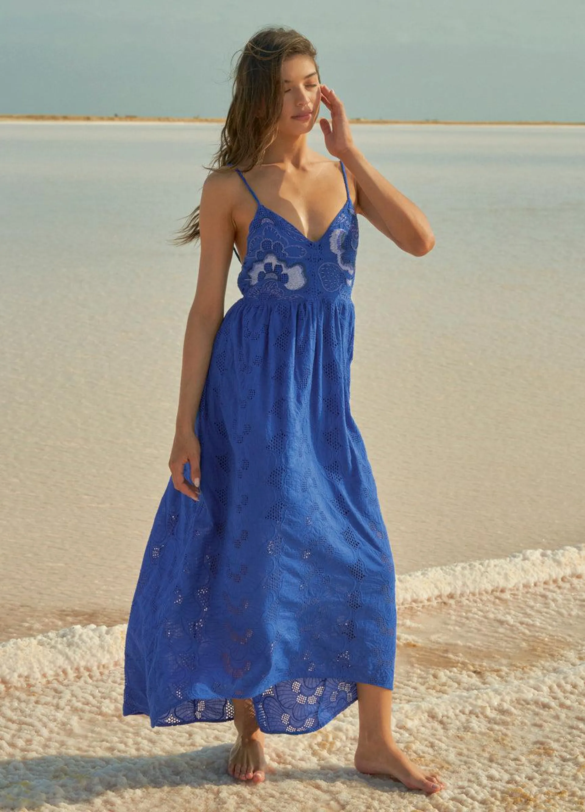 Lapis Blue Bridget Long Dress