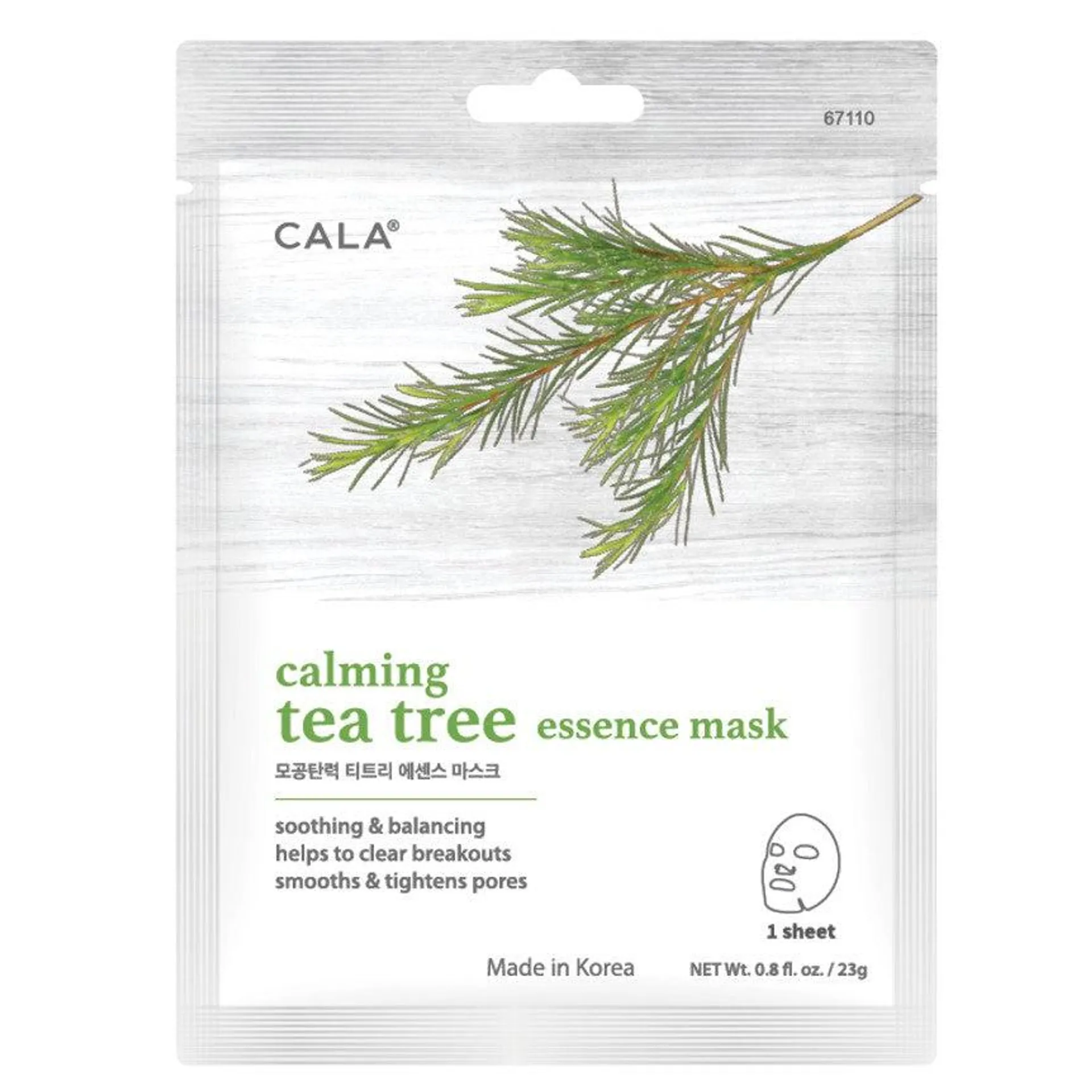 MASCARILLA DE EXTRACTO DE ÁRBOL DE TÉ LIMPIEZA PROFUNDA - CALA