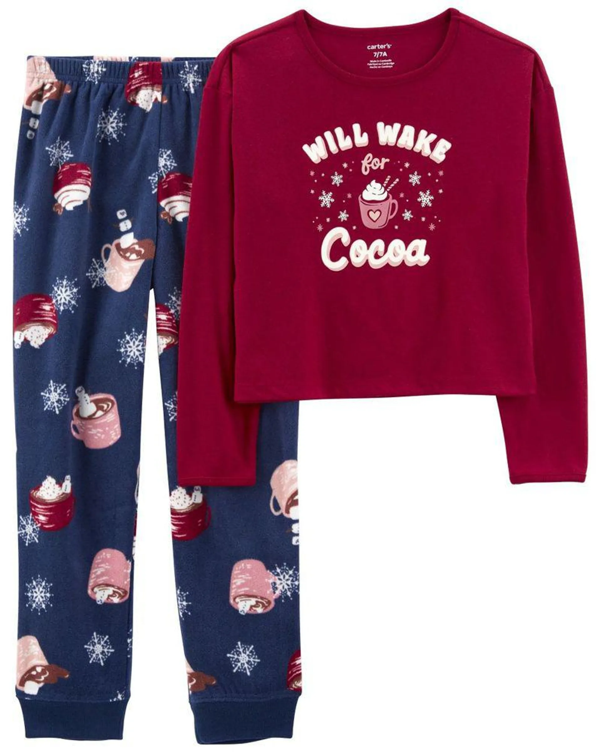 Pijama Holgada De 2 Piezas De Chocolate Caliente Carter's