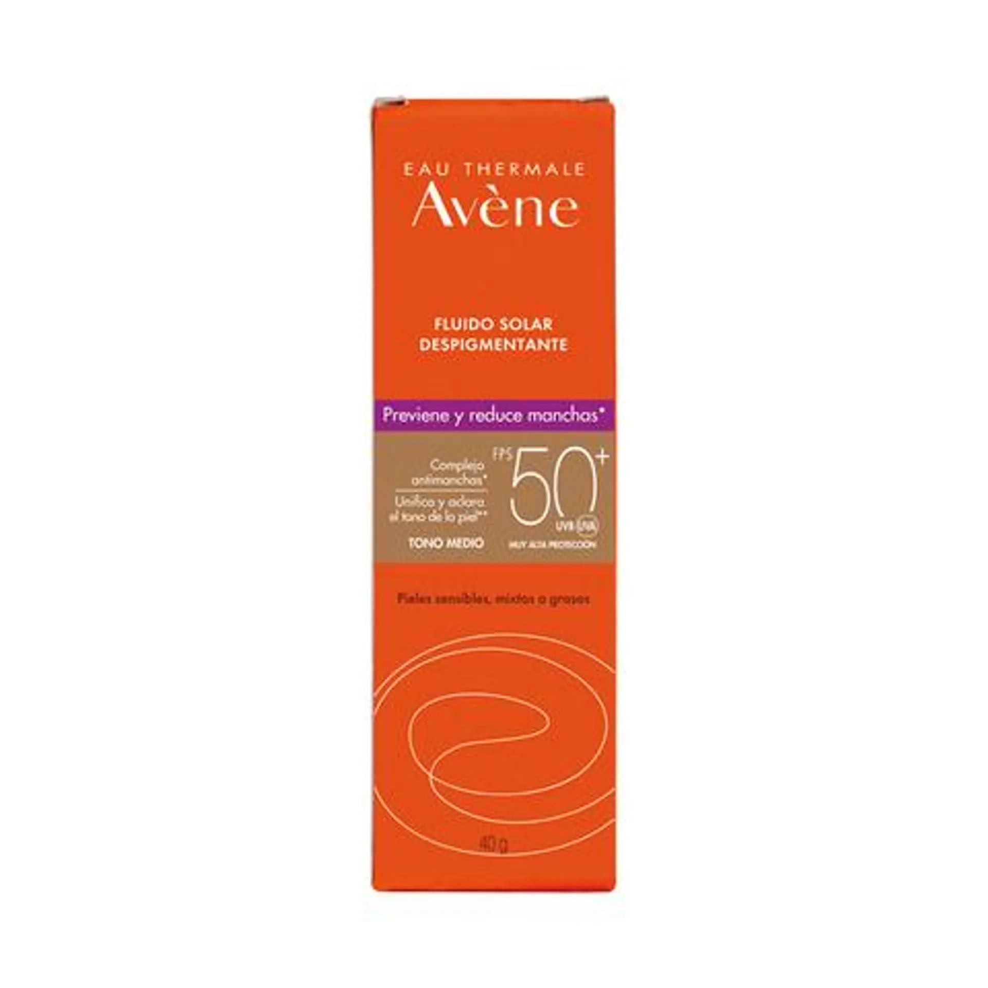 Avène Fluido Solar Despigmentante FPS 50+ Tono Medio para Piel Sensible Mixta a Grasa
