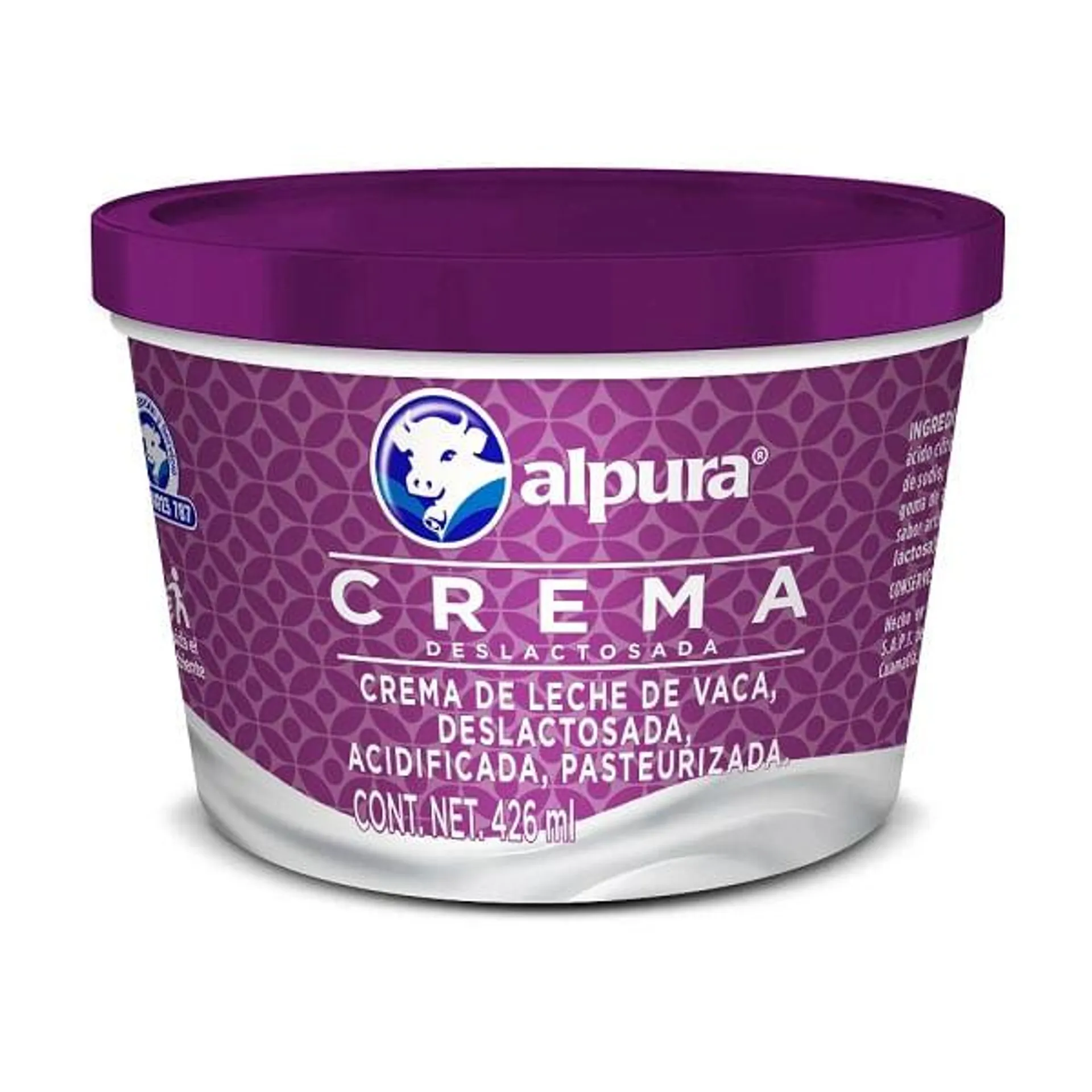 Crema Alpura Deslactosada 426 ml