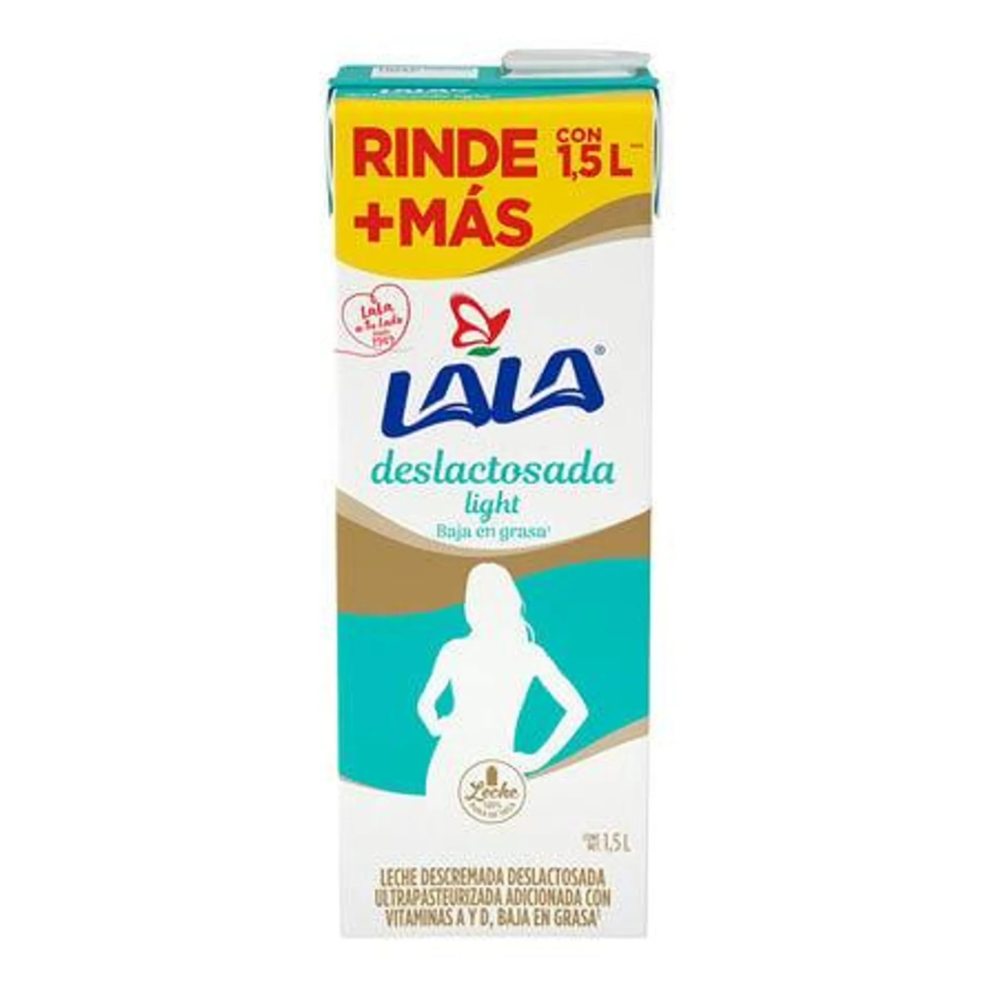 Leche Lala Deslactosada Light Baja en Grasa 1.5 lts