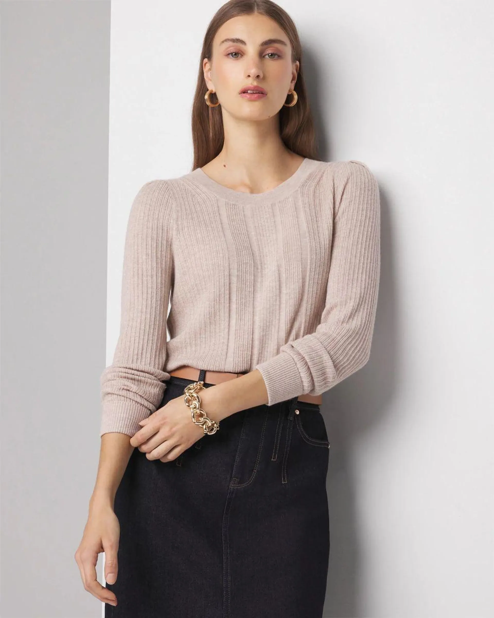 Cashmere Blend Crewneck Sweater