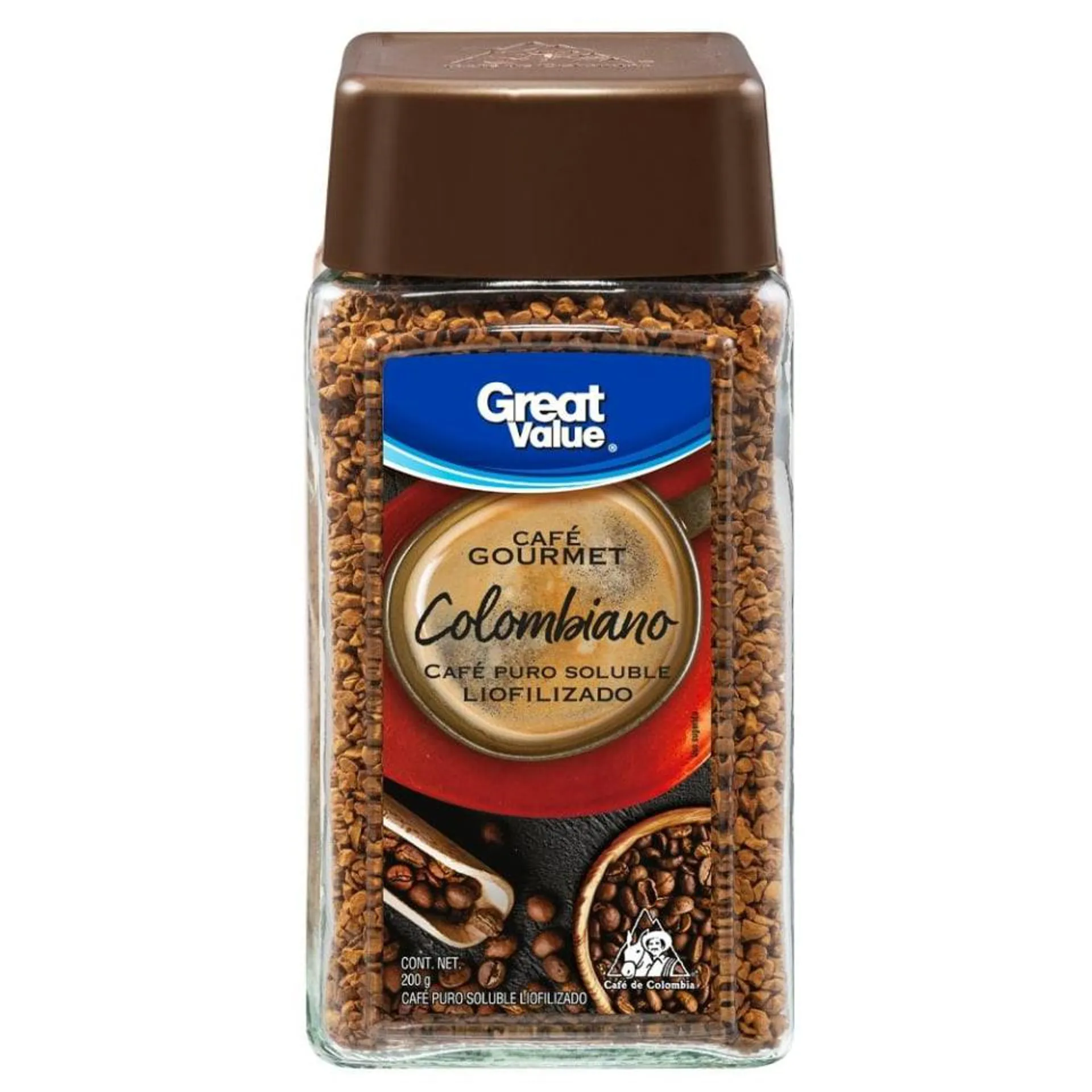 Café soluble Great Value colombiano gourmet 200 g