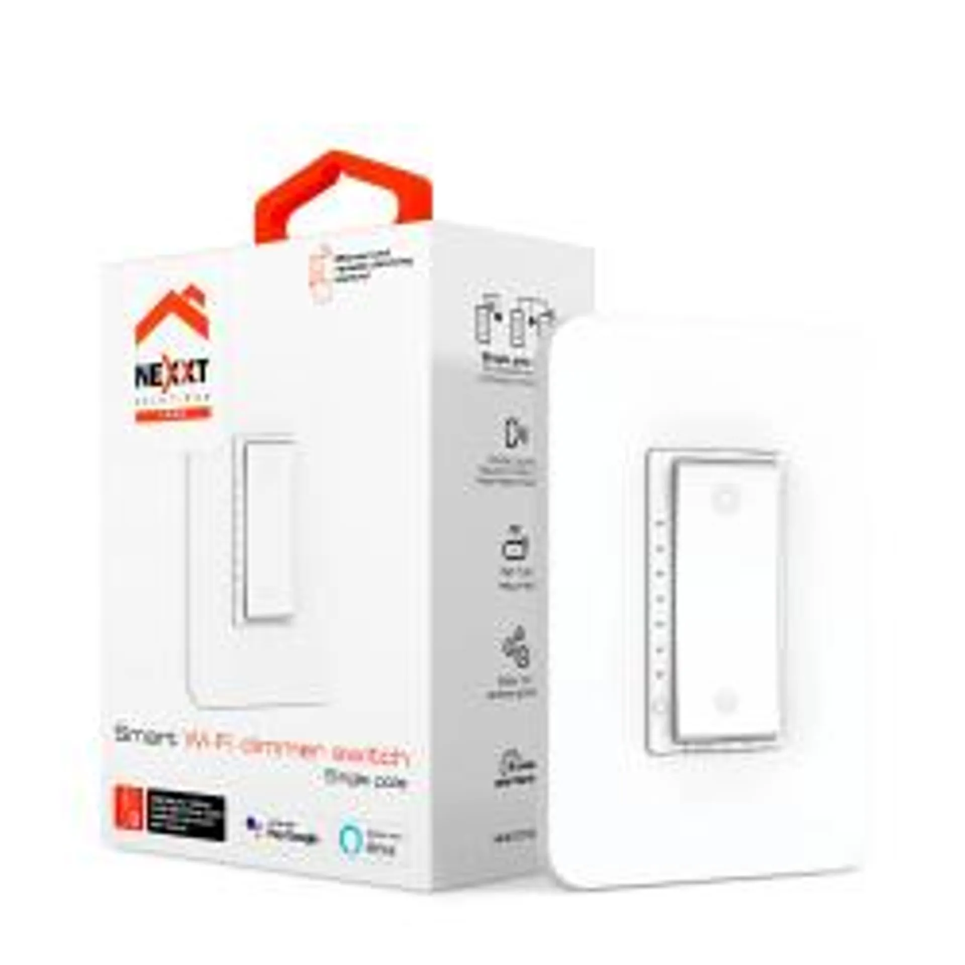 Nexxt Solutions Atenuador de Luz Inteligente NHE-D100, 1 Botón, WiFi, Blanco