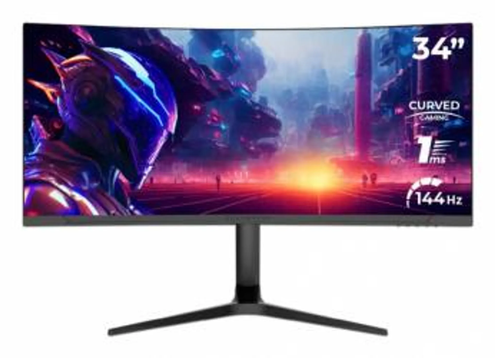 Monitor Gamer Curvo Balam Rush Extreme Earth MGX34C LED 34", Wide Quad HD, FreeSync, 144Hz, HDMI, Negro