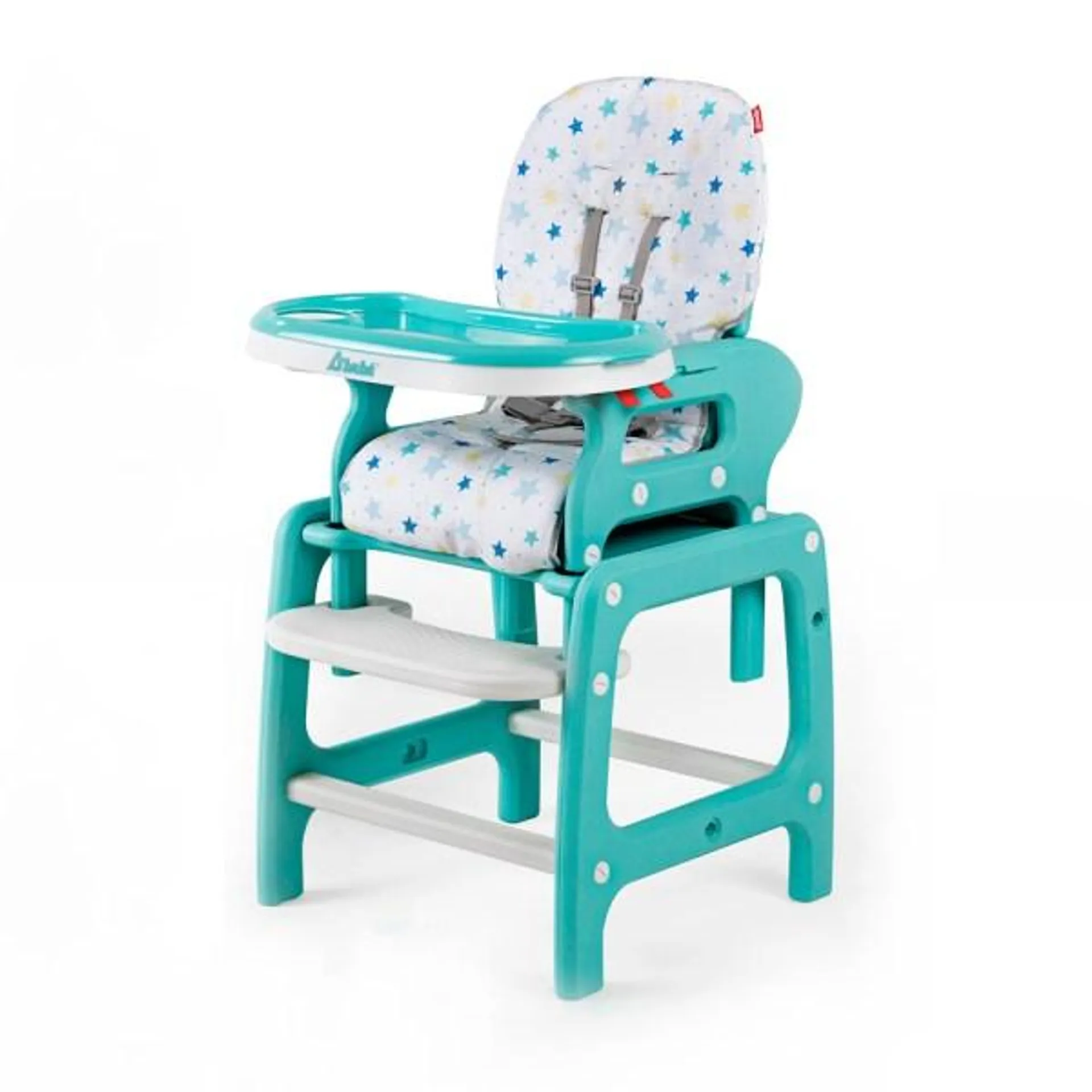 Silla Alta Multiconfort 2 en 1 Verde-Estrellas