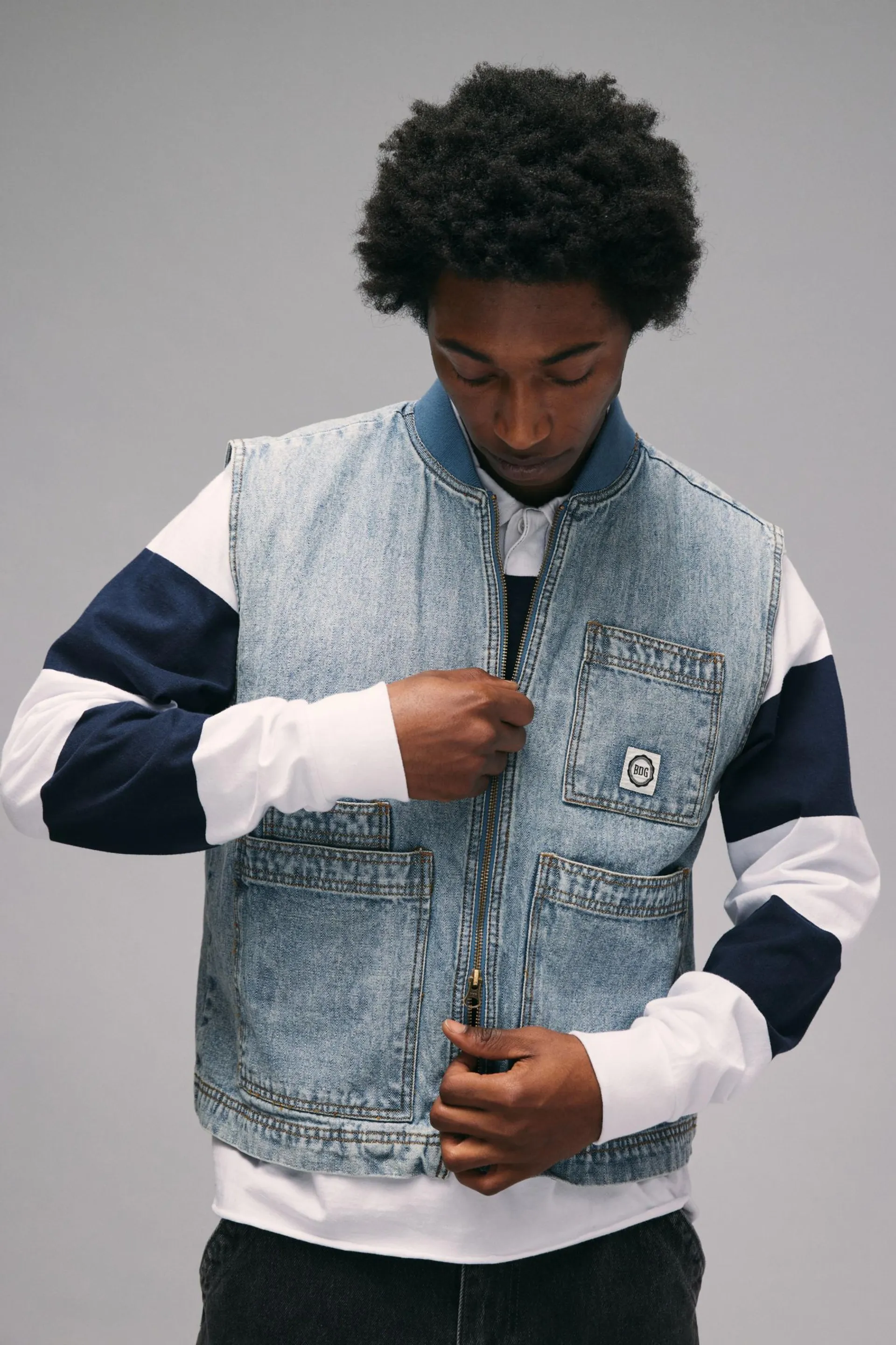 BDG Denim Chore Vest